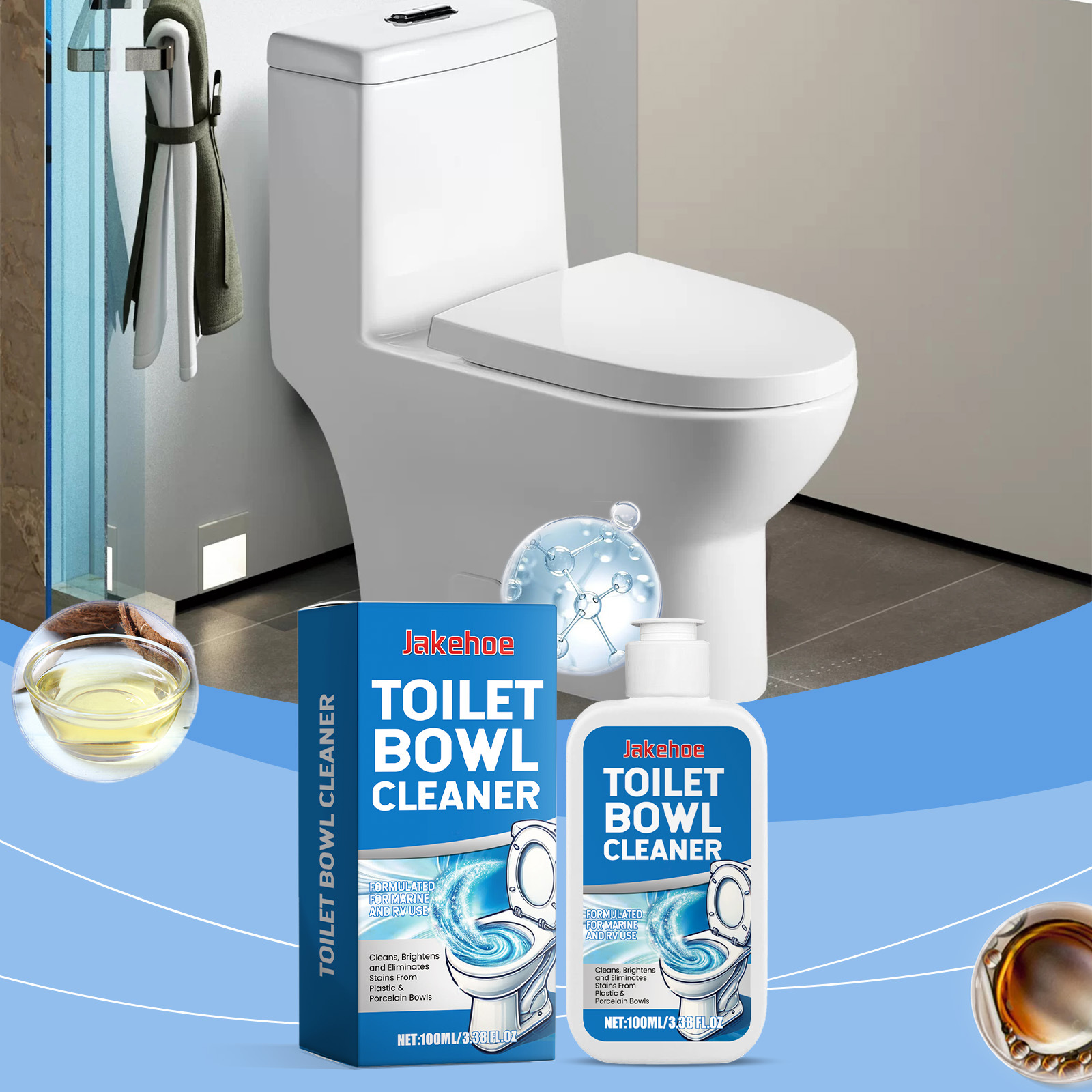 Wc-reiniger, Erfrischend Und Einfach Anzuwenden, Multifunktional, Entfernt Effektiv Schmutz Und Ablagerungen, Tragbar Und Praktisch – 100 Ml -- Biemmedue