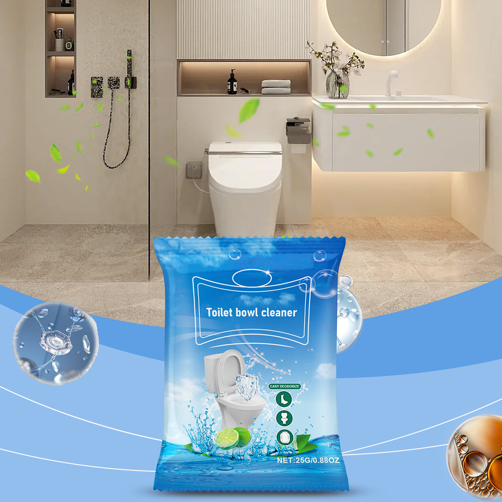 Wc-reinigungspulver Entfernt Mühelos Wc-flecken Und Urinablagerungen Schnell Schäumendes Reinigungspulver – 25 G -- De