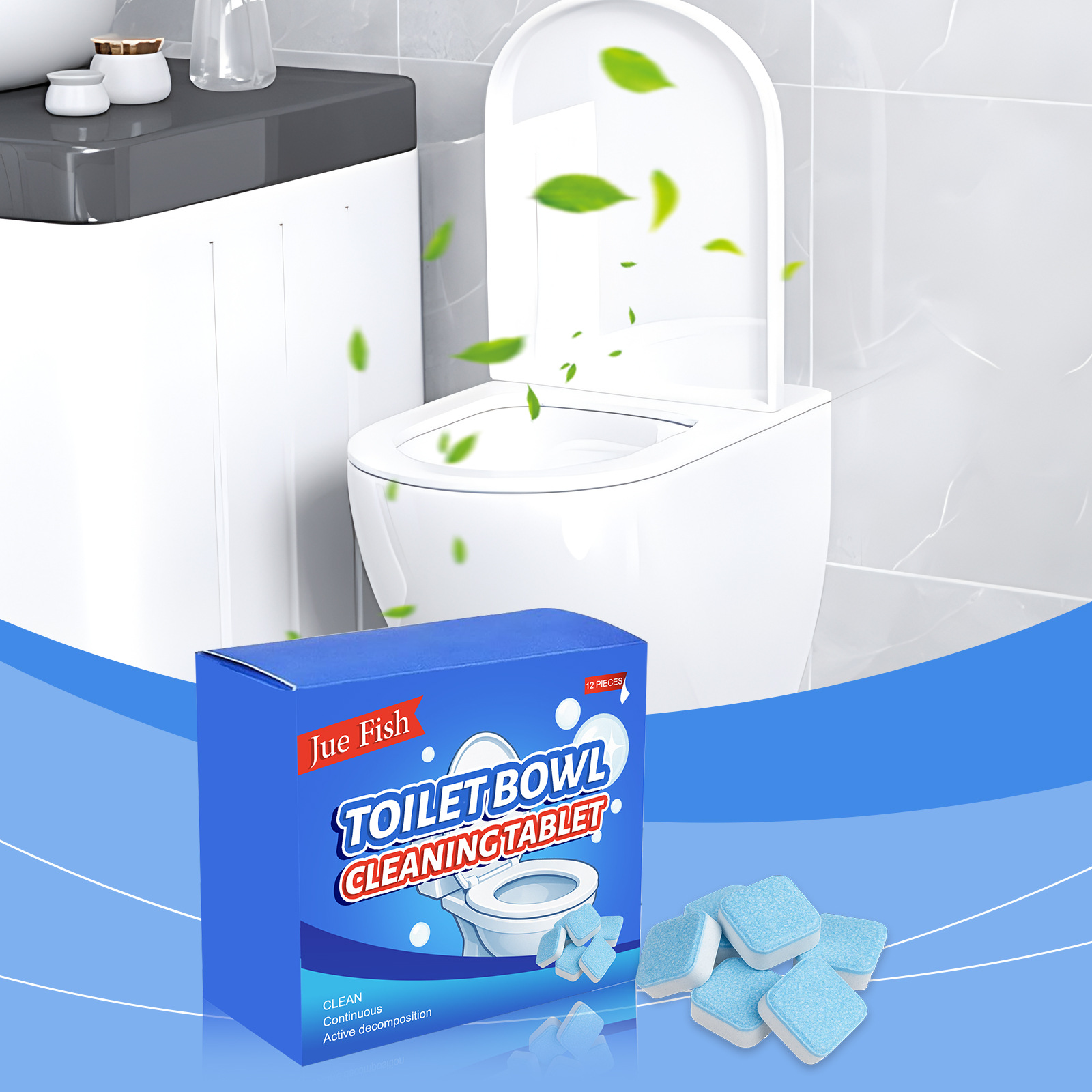 Wc-reinigungstabletten - 12 Tabletten - Reinigt Toiletten, Entfernt Kalkablagerungen, Gelbe Flecken Und Unangenehme Gerüche Für Eine Frische Und Bequeme Sauberkeit. -- Biemmedue