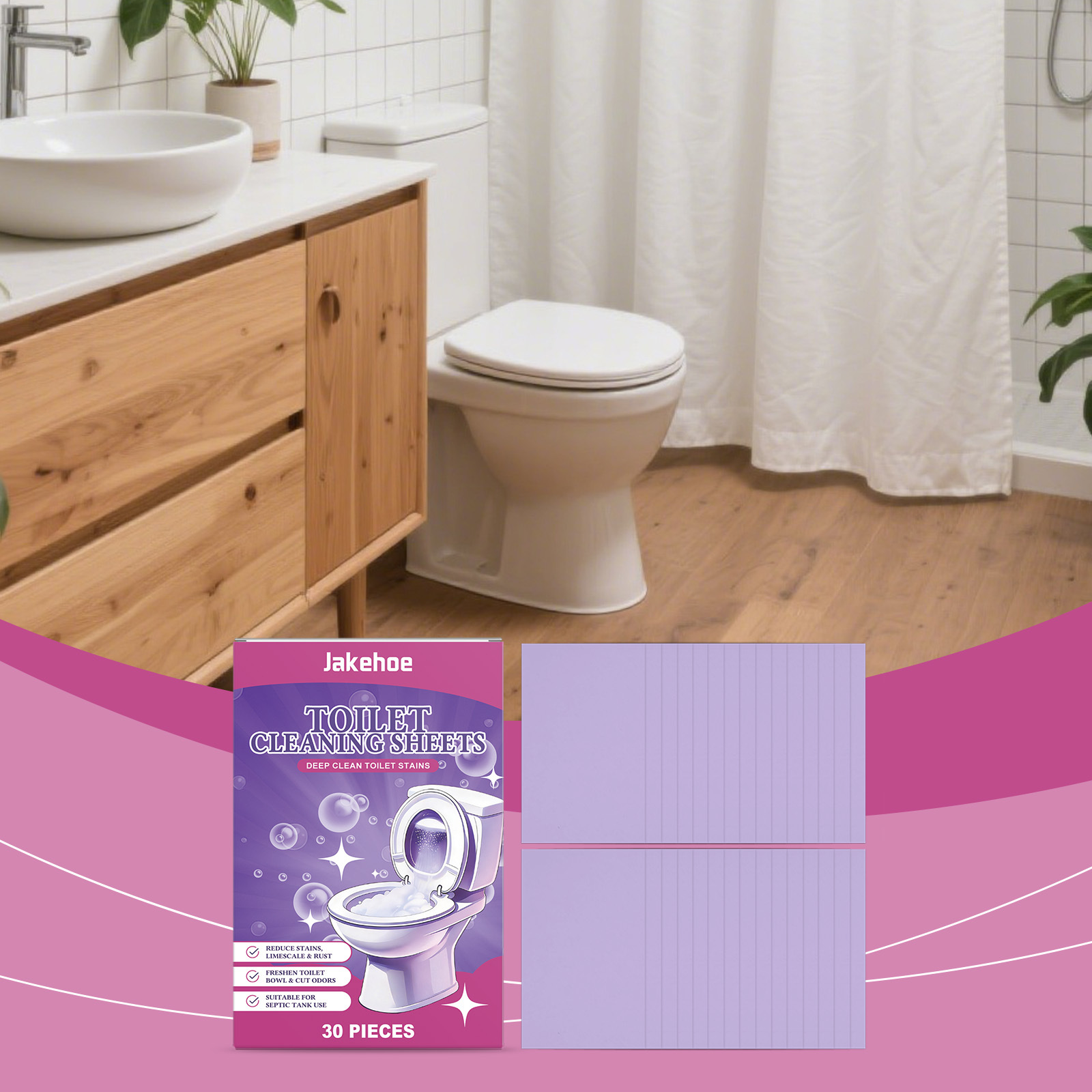 Wc-reinigungstücher, Haushaltsreinigung Für Die Toilette, Fleckenentfernung, Praktische Reinigungstücher Für Den Täglichen Gebrauch – 30 Stück -- Biemmedue