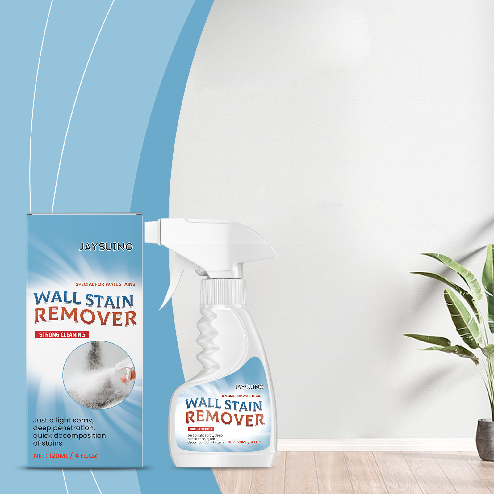 Wandreiniger, Wasserfleckenentferner, Schmutzentferner Für Wände, Schimmelentferner Für Badezimmeroberflächen – 120 Ml -- De