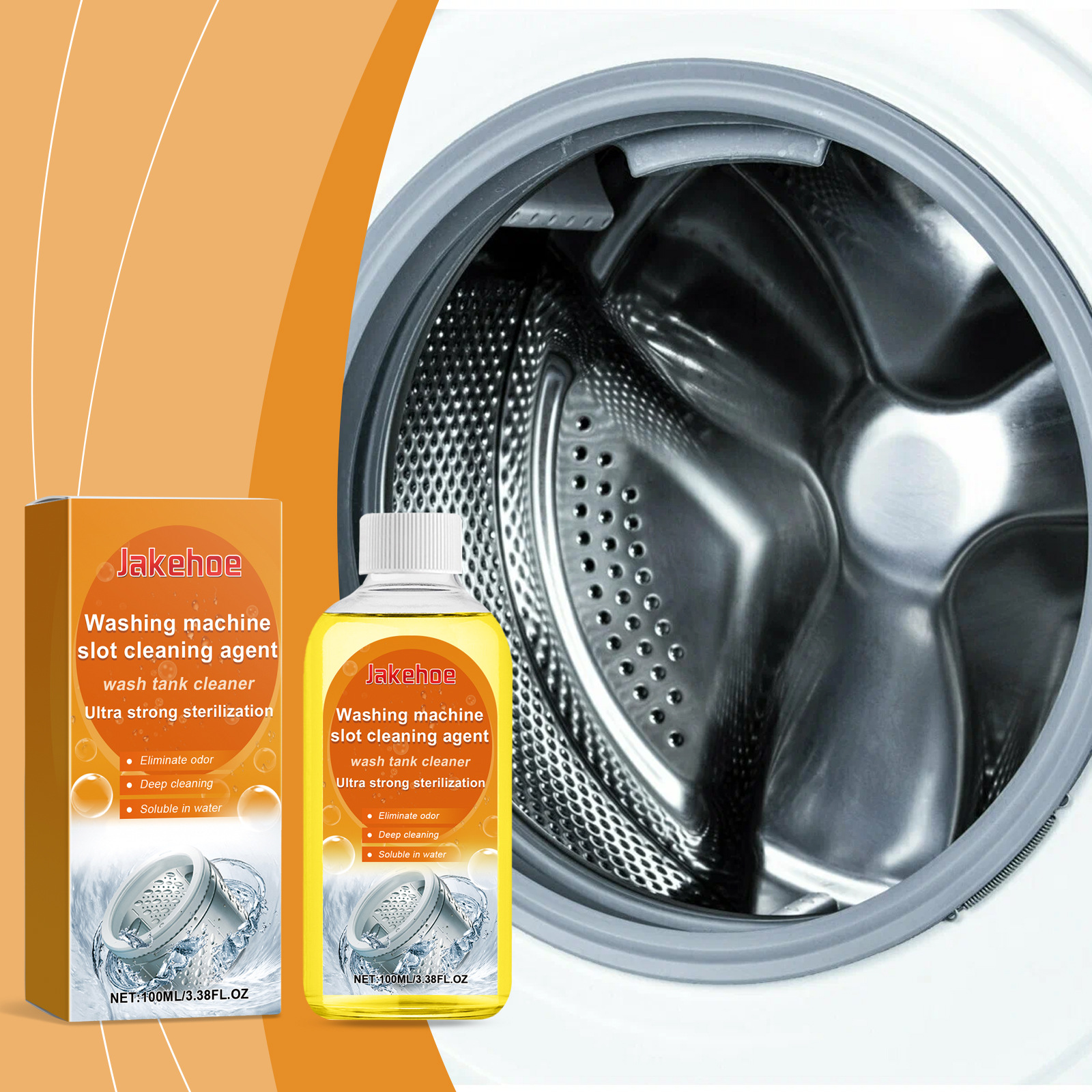 Waschmaschinentrommelreiniger, Automatischer Fleckenentferner, Reiniger Für Top- Und Frontlader – 100 Ml -- De
