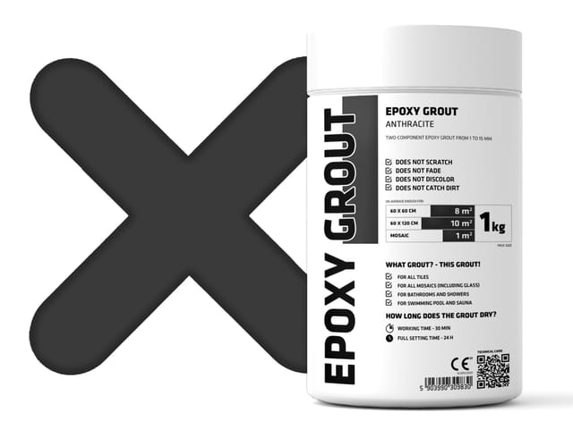 Epoxidharzmörtel zum Füllen von Fugen -Anthrazit - 1Kg