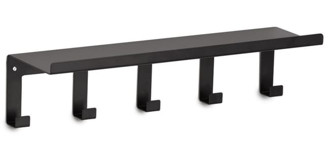 Zeller - Wandgarderobe aus Metall mit Ablage nordic space, 40 × 10 × 11 cm