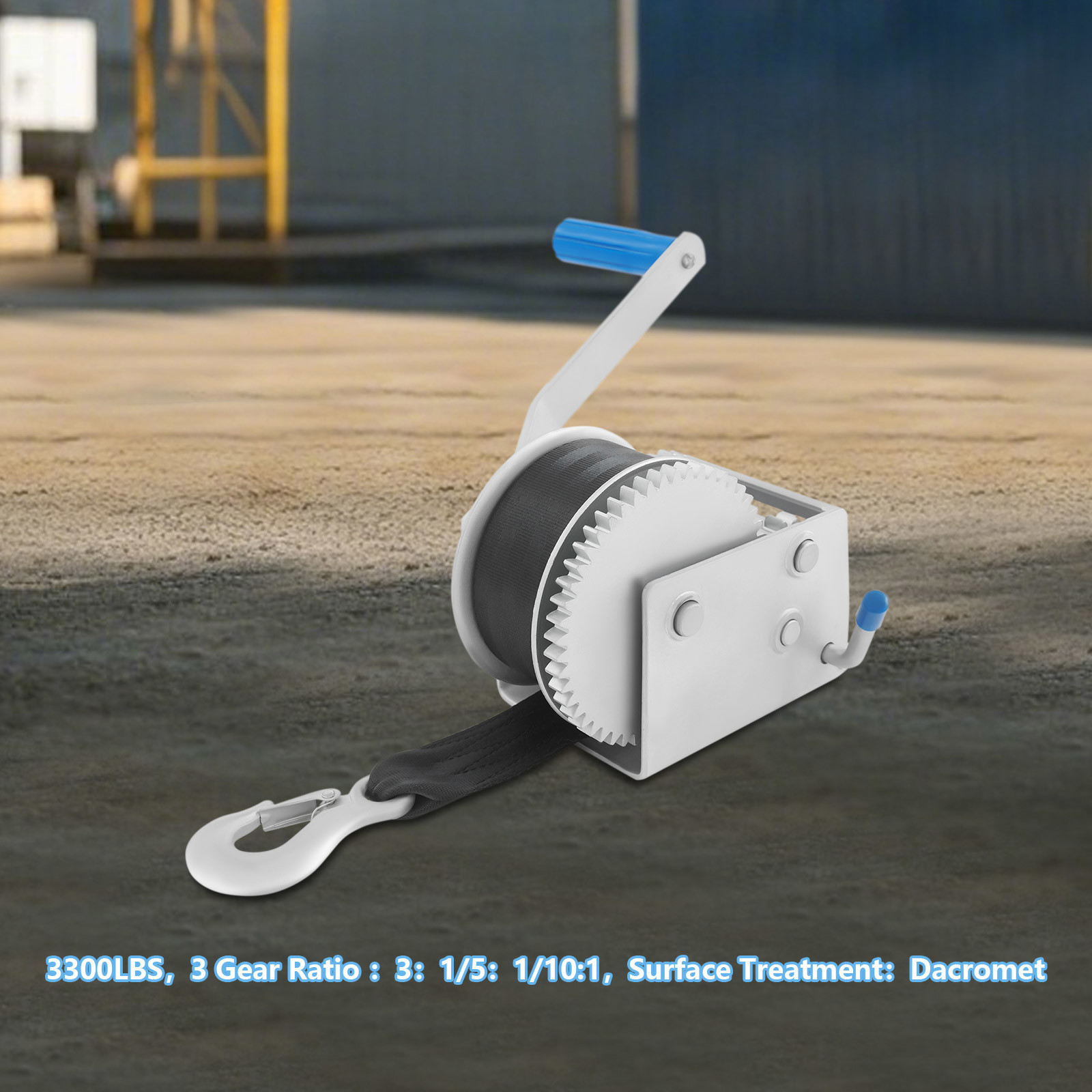 Handseilwinde Bis 3300 Lbs Winde Mit 7.5m Drahtseil, Seilwinde Handbetrieben, Handseilzug Effizient, Forstseilwinde