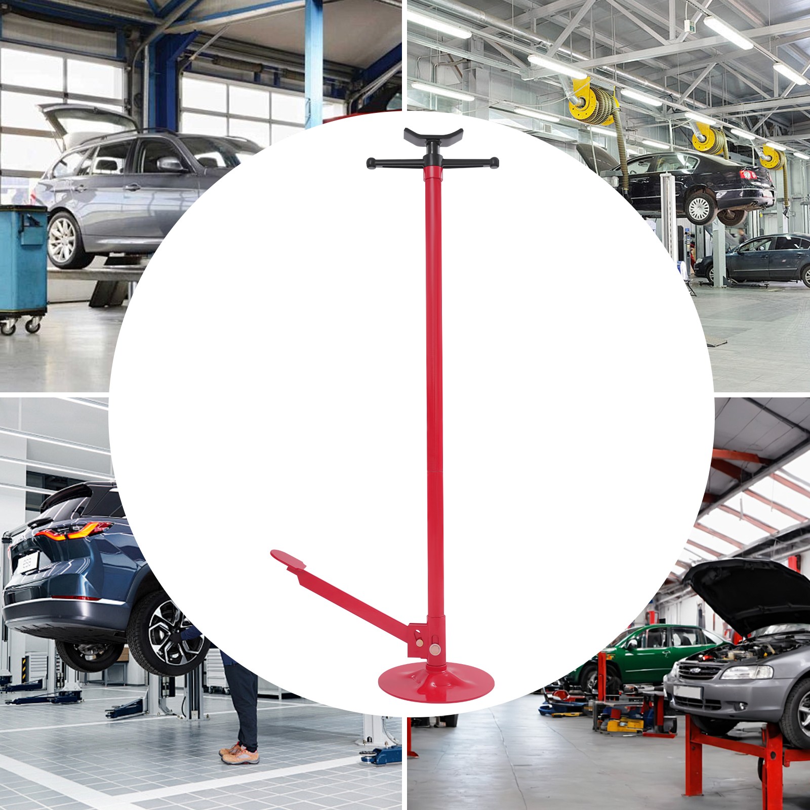 Unterzugständer 0,75t, Fußpedal-höhenverstellung, Ideal Für Fahrzeugwartung, Werkstatt, Garage