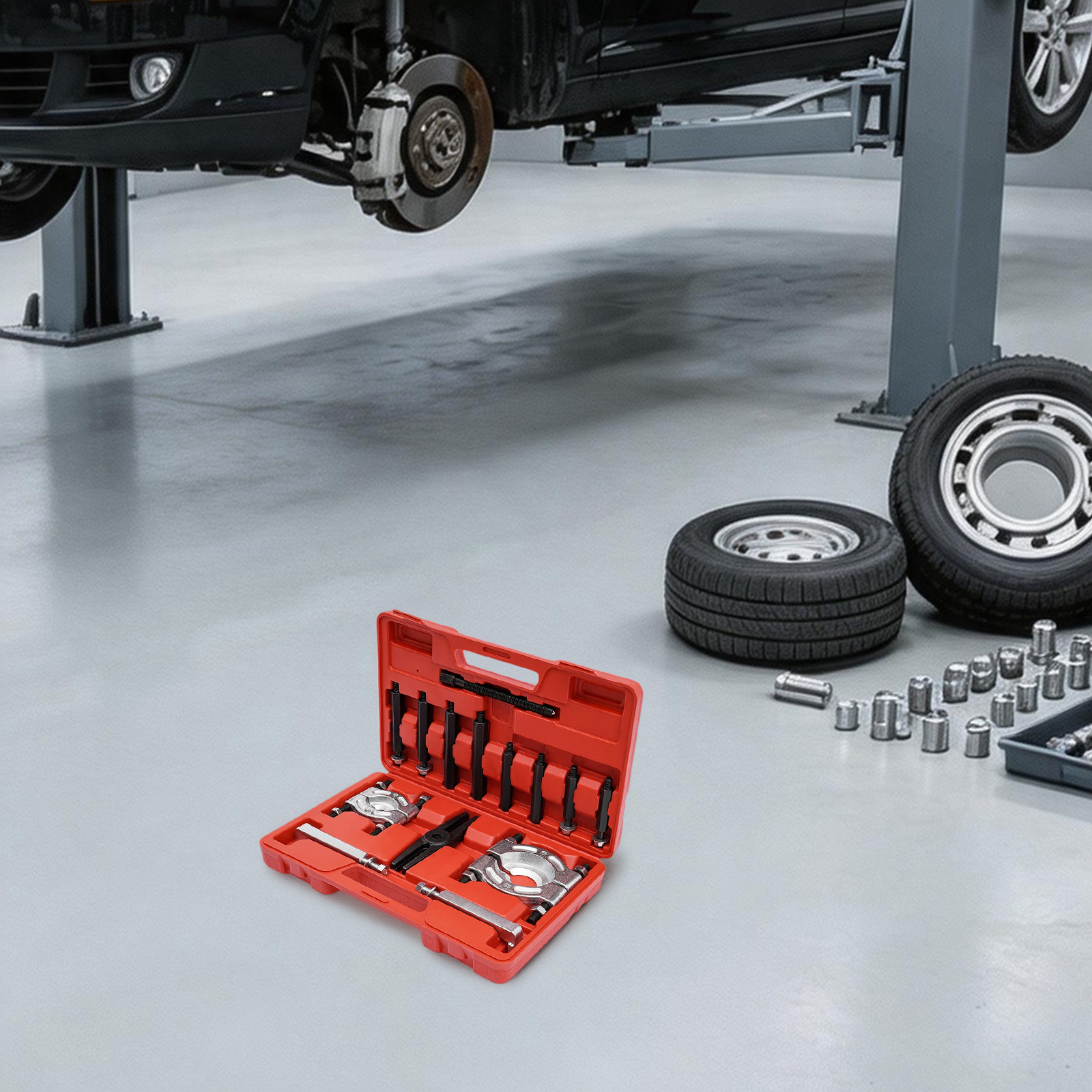 14-teiliges Lagerabzieher-set, Ideal Für Kfz-getriebe, Zahnräder, Riemenscheiben, Mit Werkzeugkoffer