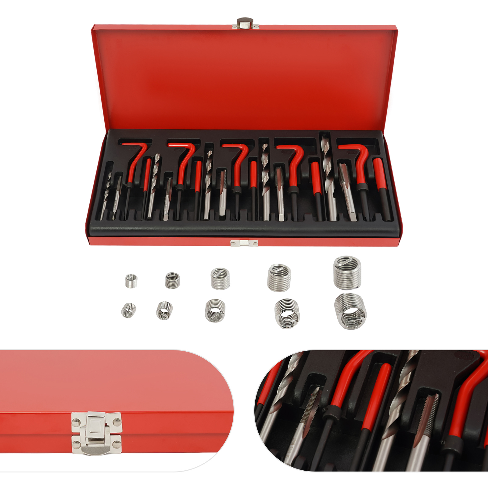 131-tlg Gewinde Reparatur Set Helicoil Auto Motor Werkzeug Satz M5,m6,m8,m10,m12