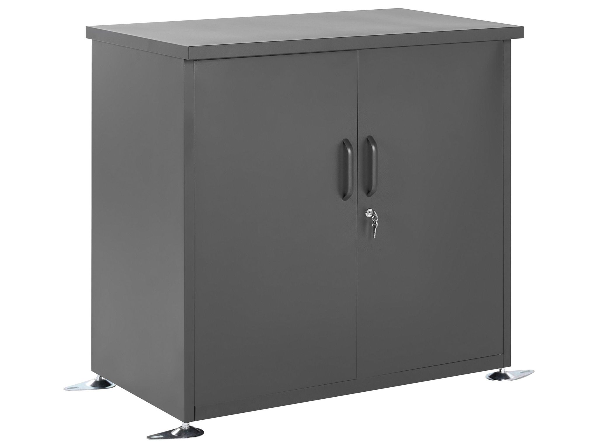Gartenschrank Dorgali 93 Cm 88 Cm Metall Graphitgrau