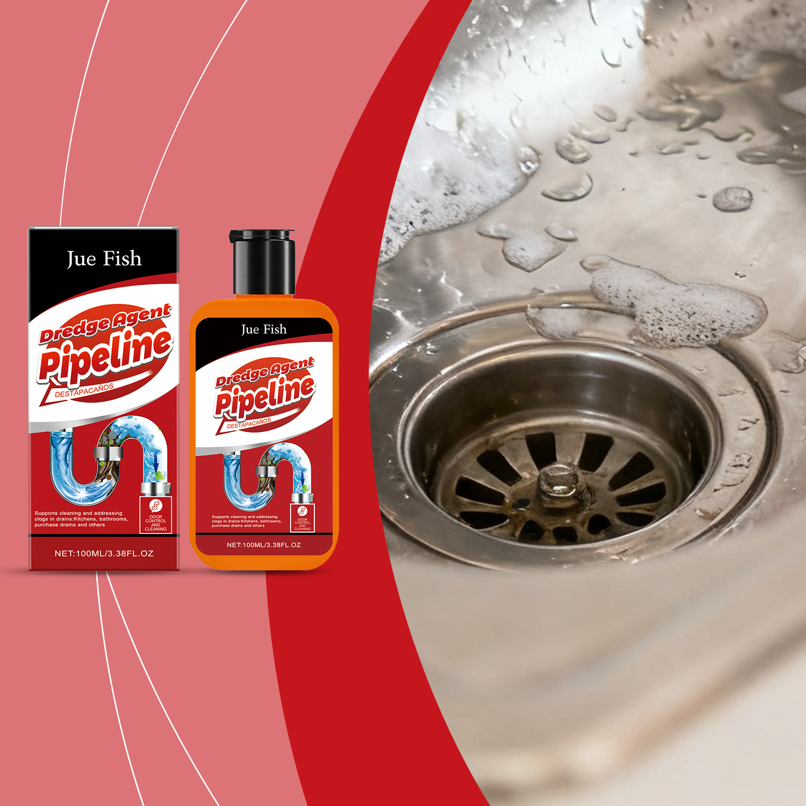 Abflussreiniger Für Küche, Bad Und Toilette – 100 Ml -- Biemmedue