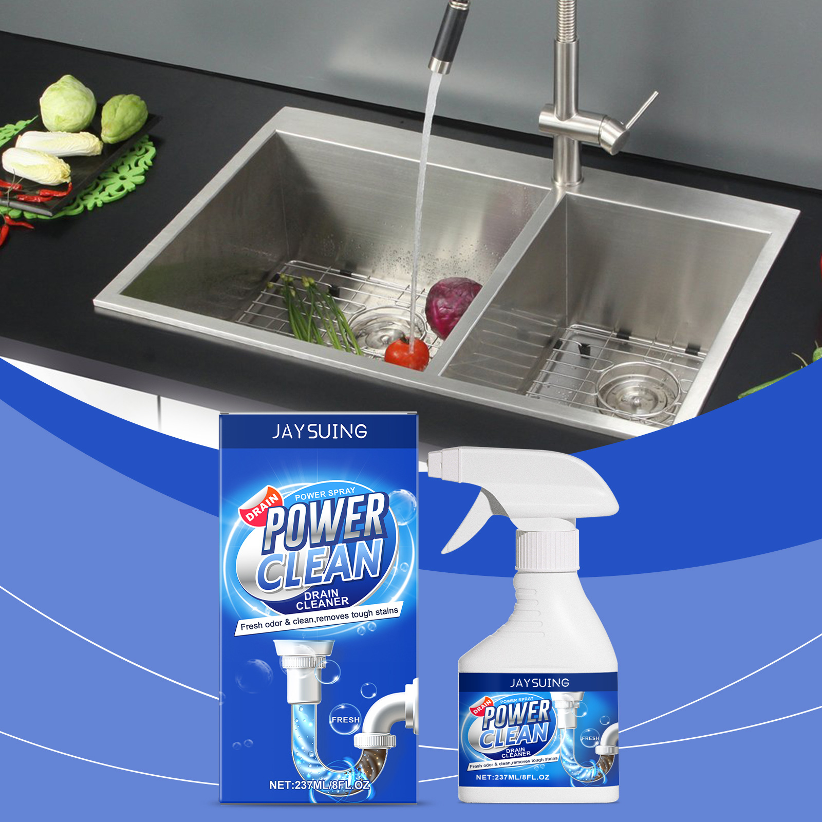 Abflussreiniger Für Küchen-, Toiletten- Und Spülbeckenabflüsse – 237 Ml -- Biemmedue