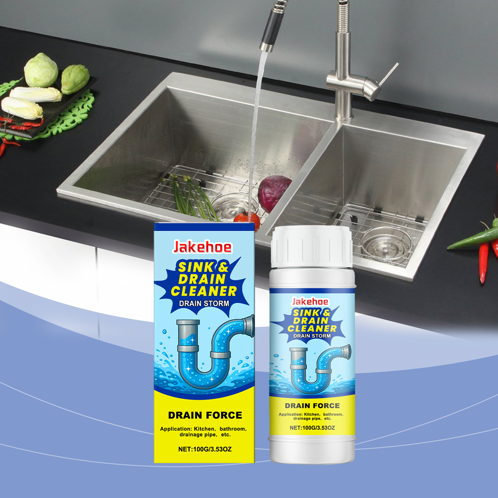 Abflussreiniger Für Küchenspülen Und Toiletten – 100 G -- Biemmedue