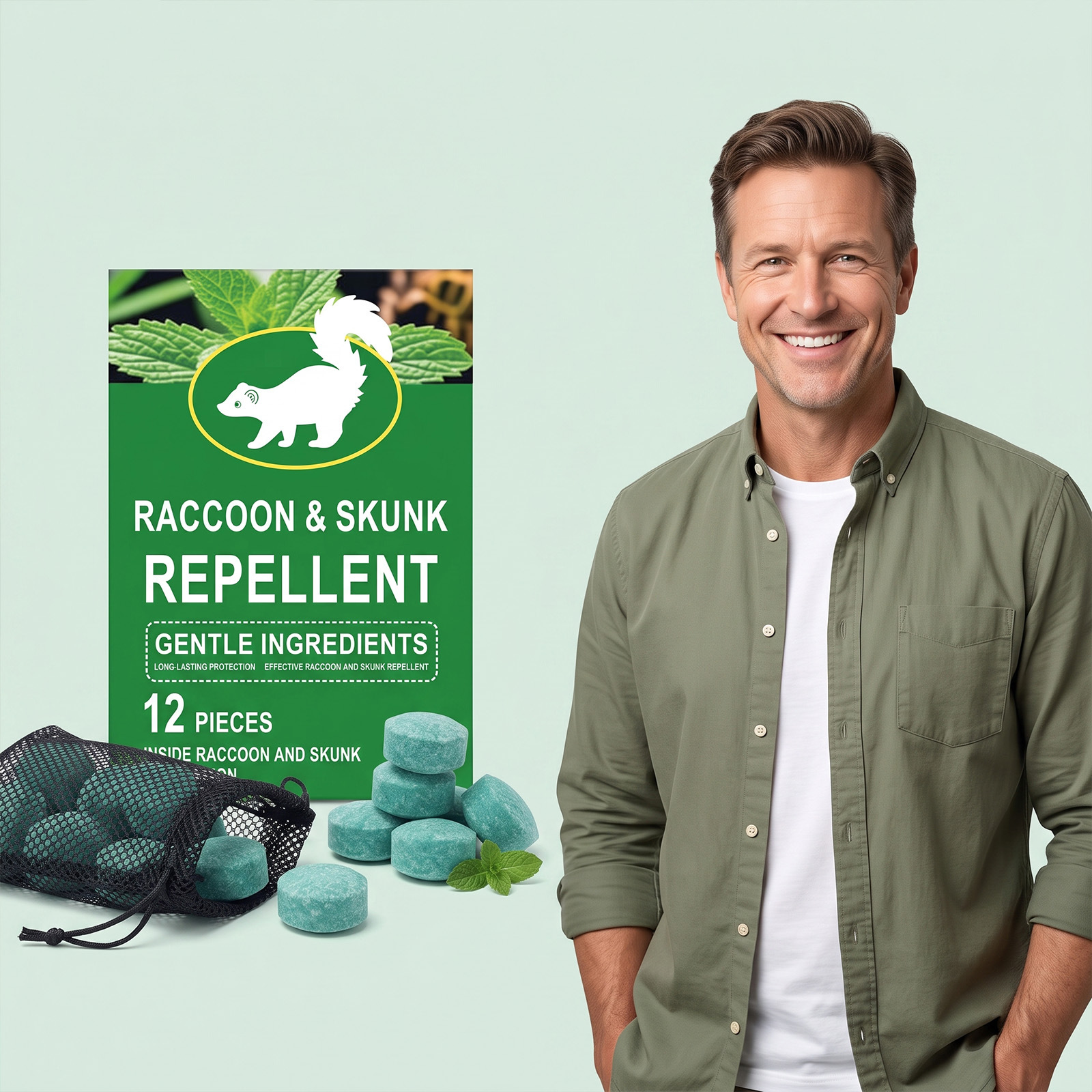 Abwehrtabletten Gegen Waschbären Und Stinktiere – Milder Duft, Geeignet Für Den Täglichen Gebrauch Im Haushalt, Unauffällig In Verschiedenen Situationen. Praktische Tablettenpackung – 12 Stück. -- Bie