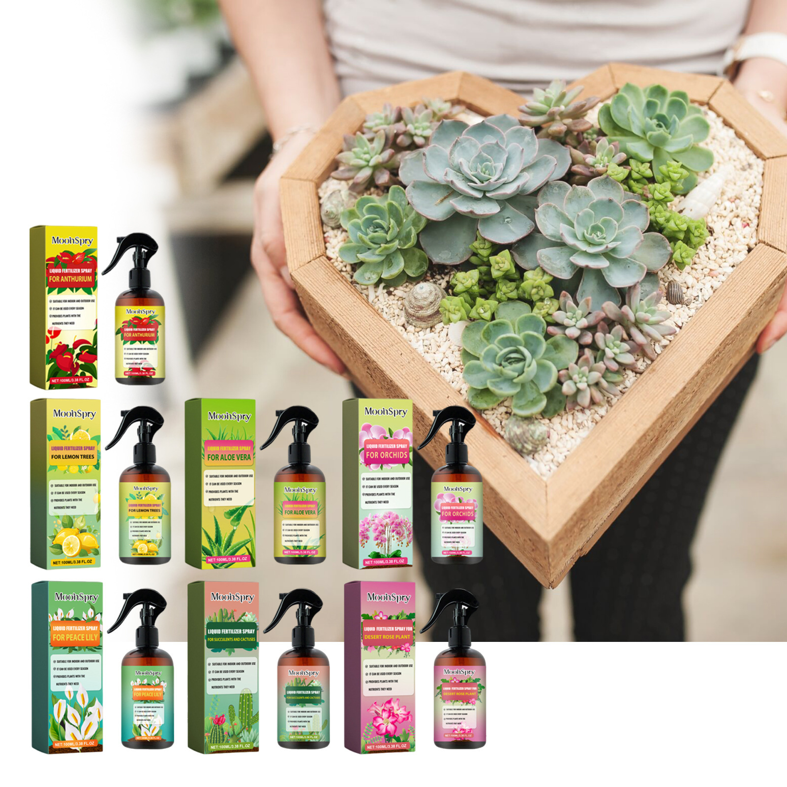 Anthurie-düngerspray, Spezialdüngerspray Für Zimmerblumen Und Grünpflanzen – Aloe-vera-düngerspray 100 Ml -- Biemmedue