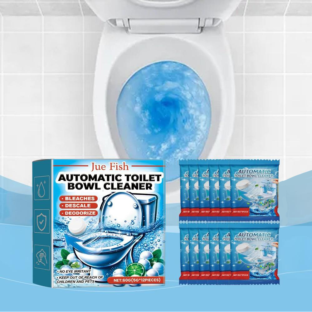 Automatische Toilettenreinigungstabletten, Brausetabletten Zur Geruchsneutralisierung Und Entkalkung Für Automatische Toiletten – 60 G (5 G 12 Stück) -- Biemmedue