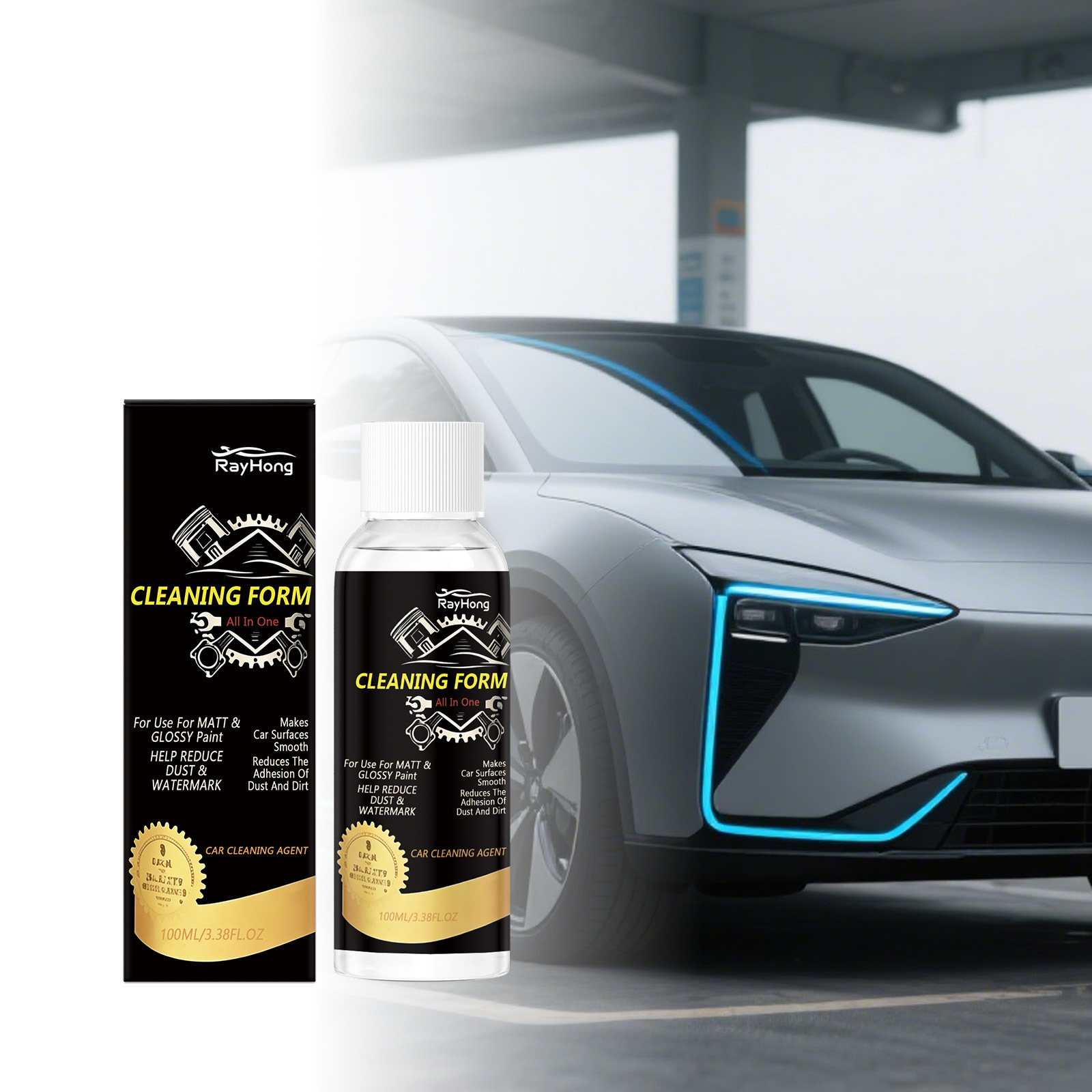 Autoreiniger Für Die Tägliche Pflege, Aufbereitung, Reinigung Und Glanzversiegelung Ohne Lackschäden Geeignet Für Verschiedene Fahrzeugmodelle – 100 Ml -- Biemmedue
