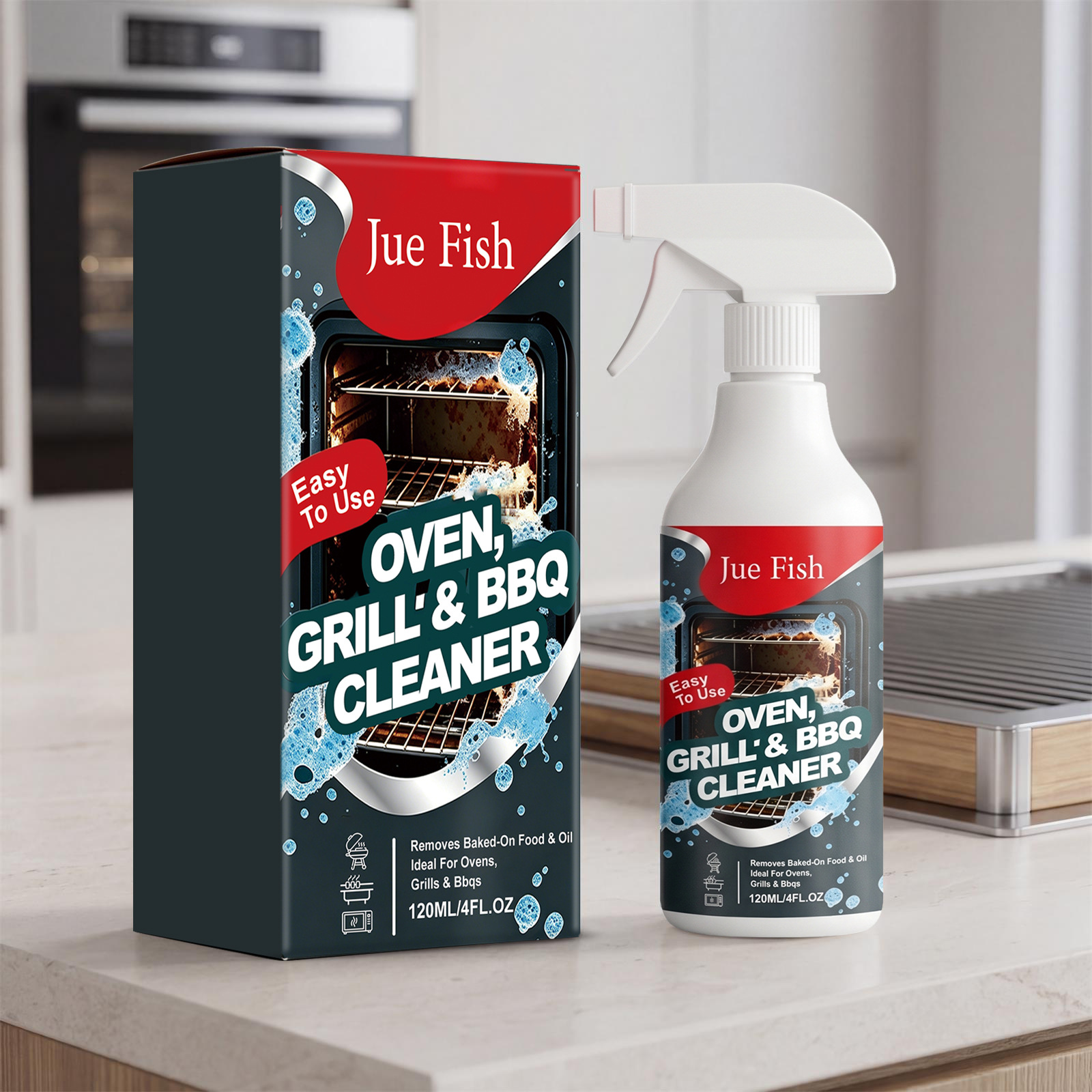 Backofen- Und Grillrostreiniger, Fettlöser Für Backofen- Und Grillroste Im Haushalt – 120 Ml -- Biemmedue