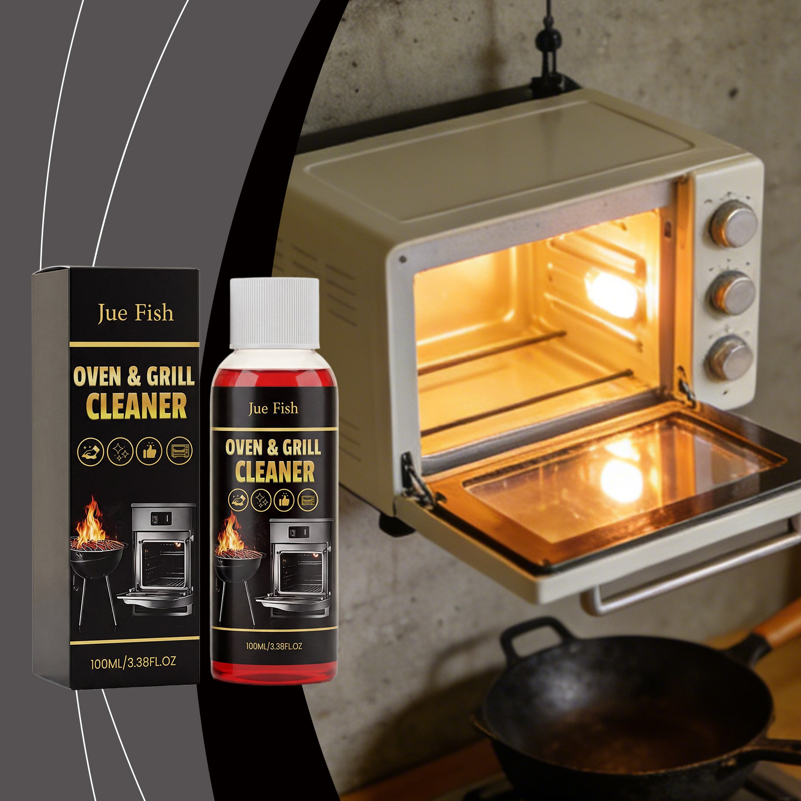 Backofenreiniger Für Haushaltsbacköfen, Roste Und Grills – Praktisch Zur Täglichen Entfernung Von Fett Und Schmutz – 100 Ml -- Biemmedue