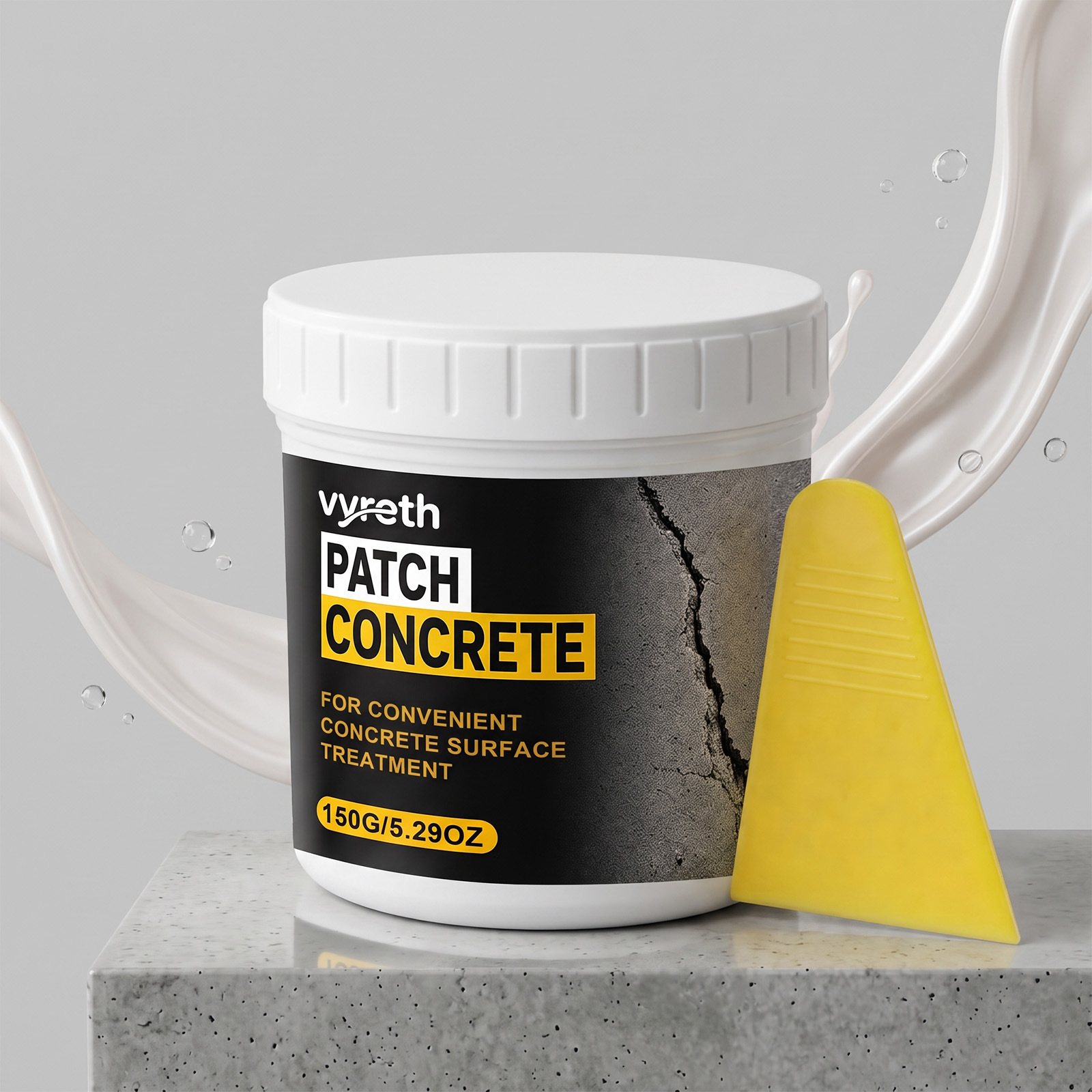 Betonreparaturmittel Für Den Täglichen Gebrauch: Straßenoberflächen, Baustellen, Häuser, Wände – Repariert Und Dichtet Betonrisse Ab – 150 G + Spachtel 1 -- Biemmedue