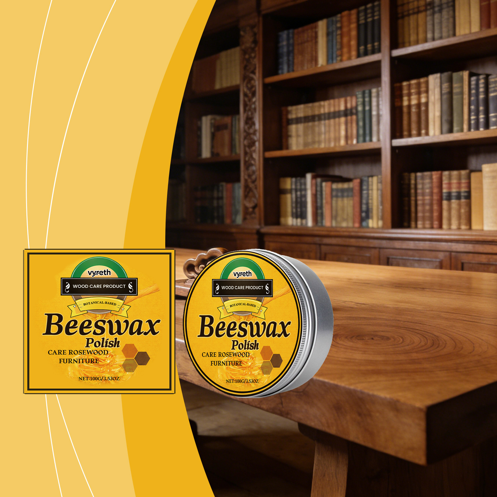 Bienenwachspolitur Für Holzmöbel Und -böden, Kratzerreparatur, Renovierung, Glanzpflege Und Haushaltspflege – 100 G -- Biemmedue