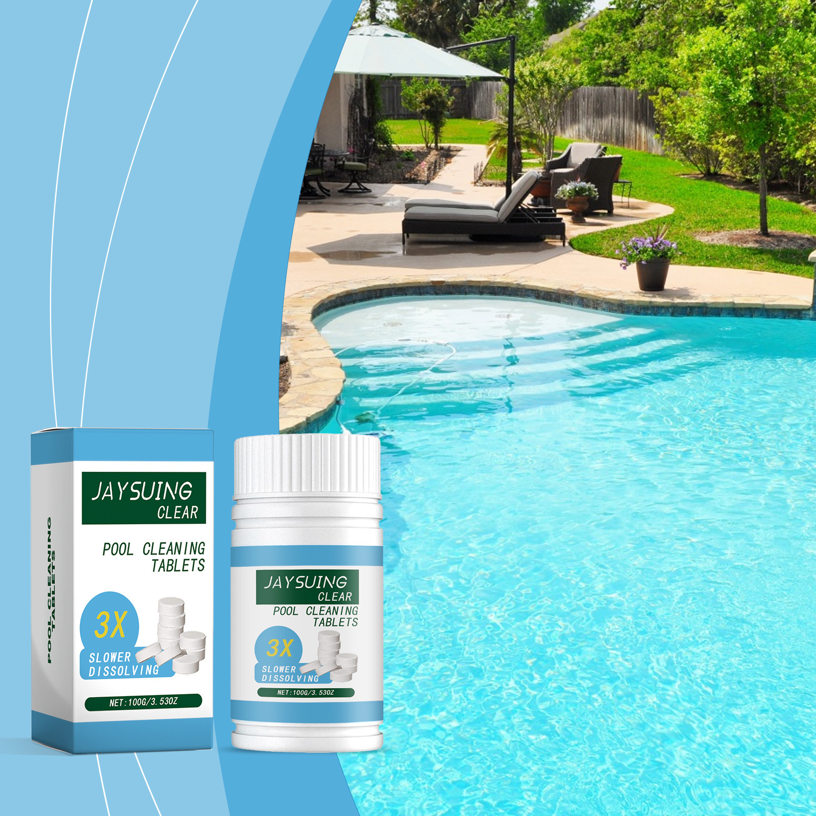 Brausetabletten Für Die Tägliche Poolpflege Und -reinigung, Wasserpflege Zu Hause – 100-g-packung -- Biemmedue
