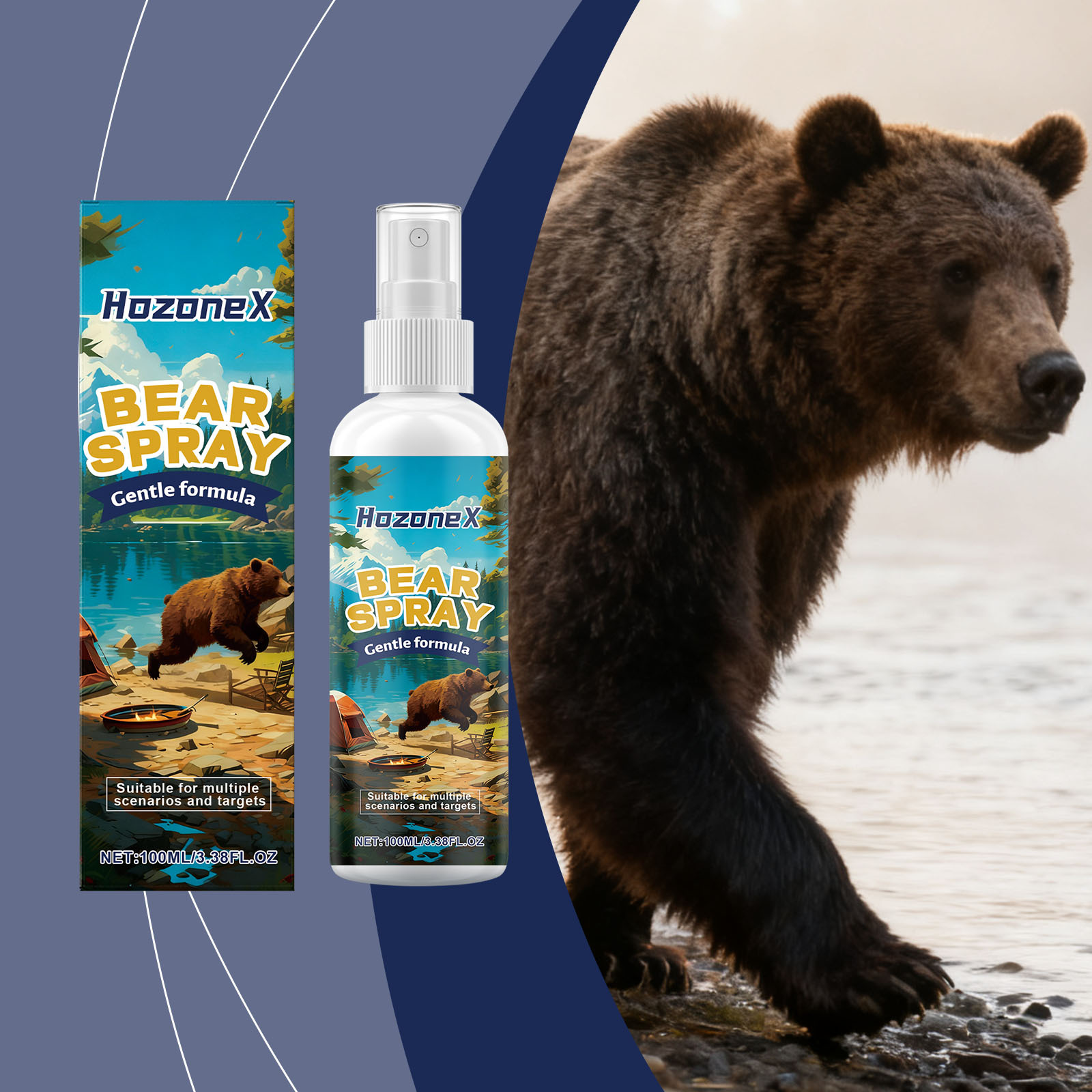 Bärenabwehrspray, Geeignet Für Tägliche Outdoor-aktivitäten, Wandern, Camping Und Andere Gelegenheiten. Praktisches Bärenabwehrspray – 100 Ml -- Biemmedue