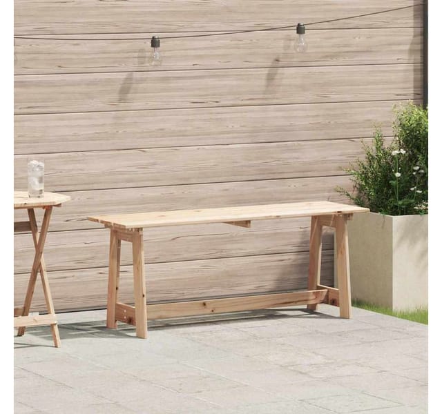 Gartenbank Braun 119 x 35 x 47 cm Massivholz Kiefer Vidaxl