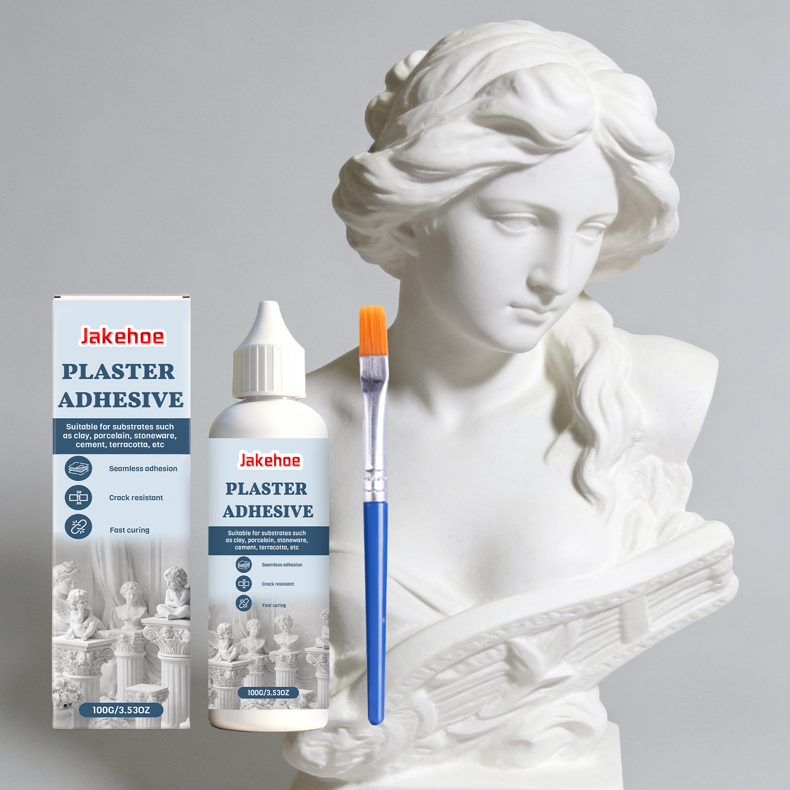 Dieser Gipskleber Bietet Eine Starke Haftung Auf Gips Und Porösen Materialien Und Eignet Sich Daher Ideal Für Reparaturen. (100 G + 1 Pinsel) -- Biemmedue