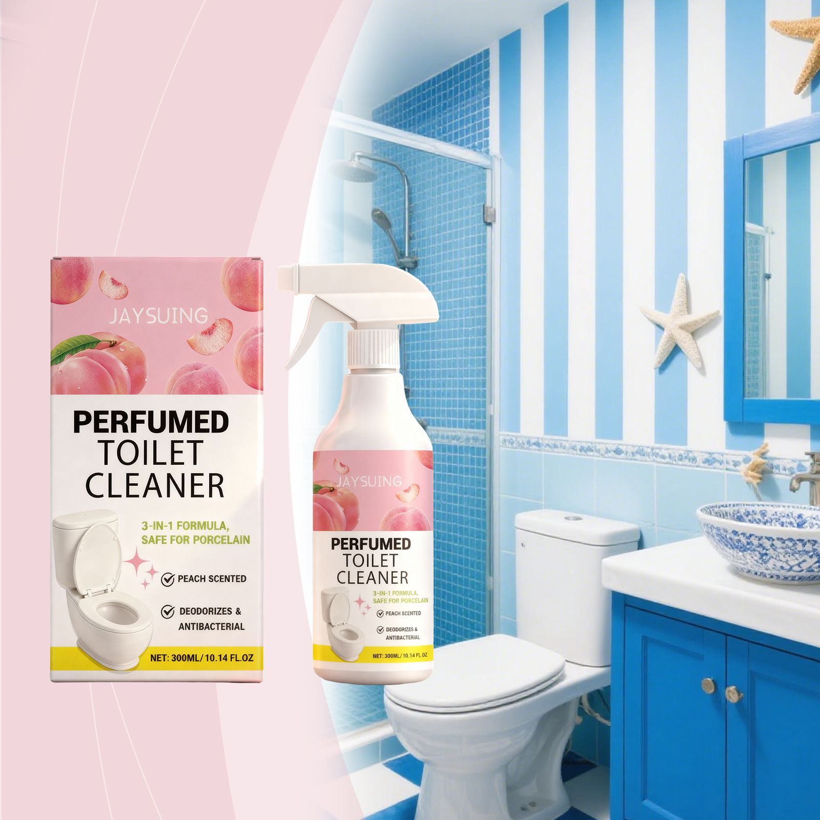 Duftender Wc-reiniger – Entfernt Hartnäckige Flecken Und Kalk, Desodoriert, Duftender Schaumreiniger – 300 Ml -- Biemmedue
