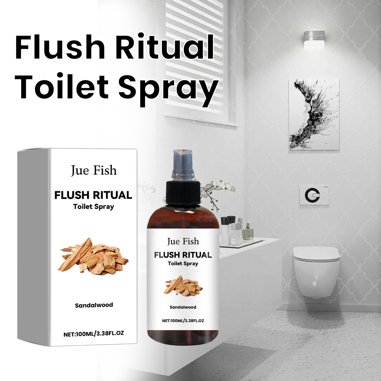 Duftendes Und Frisches Wc-spray (sandelholzduft) – Badezimmer-lufterfrischer – 100 Ml -- Biemmedue