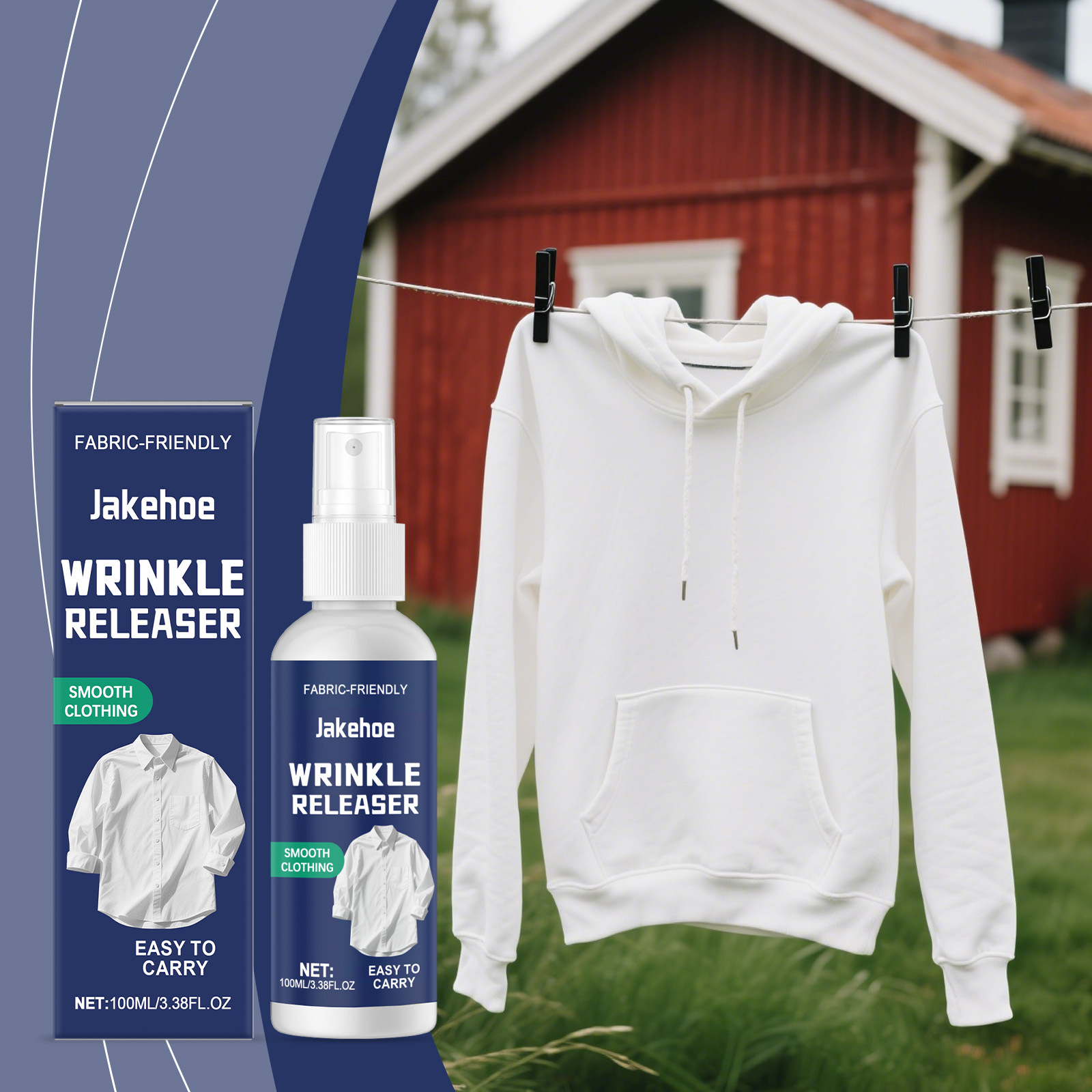 Faltenreduzierendes Spray Für Kleidung, Kein Bügeln Erforderlich, Glättet Und Bändigt Schnell Verschiedene Stoffe, Ein Muss Für Geschäftsreisen Und Urlaub – 100 Ml -- Biemmedue