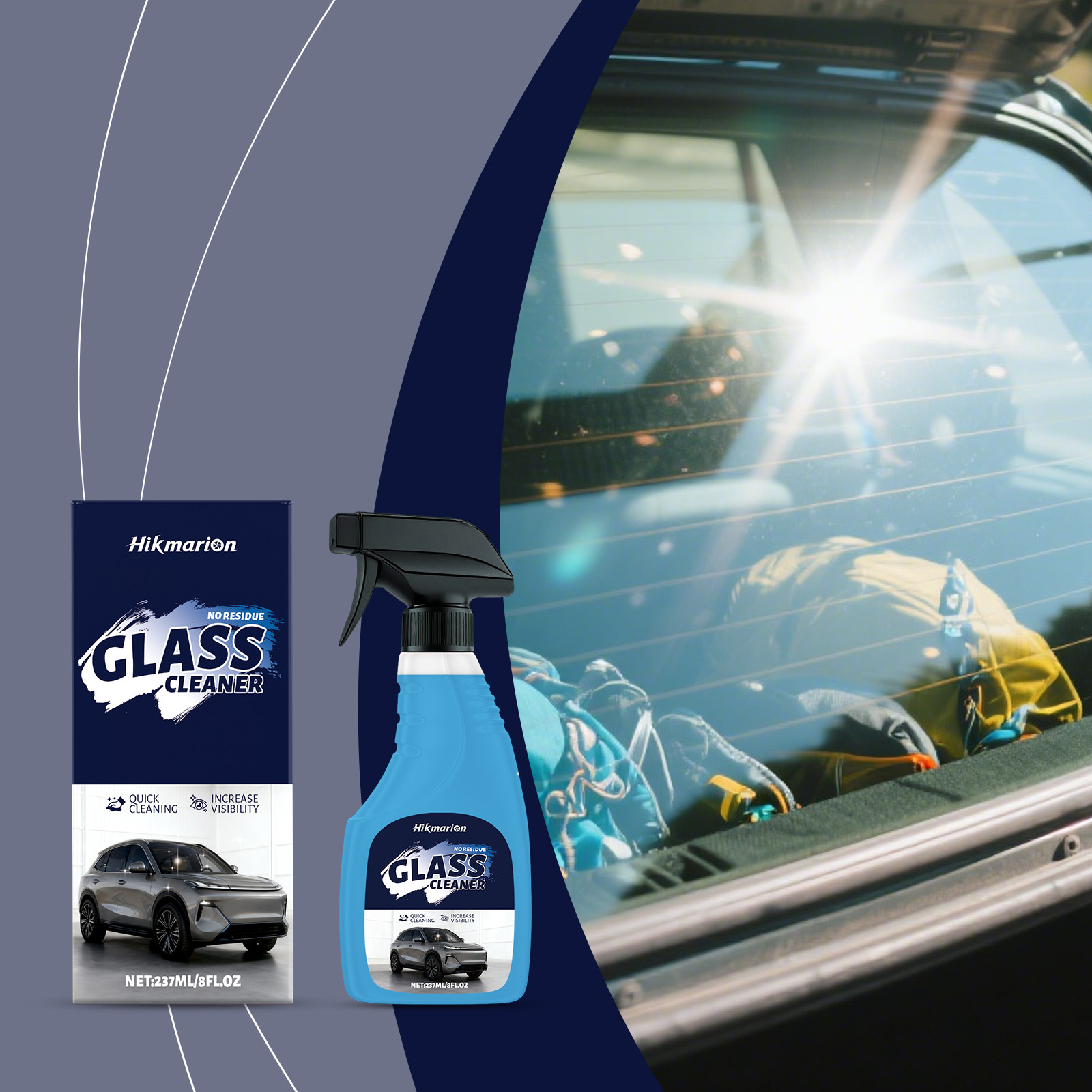 Glasreiniger Für Die Tägliche Reinigung, Gegen Beschlagen Und Zum Freimachen Von Autoscheiben – 237 Ml -- Biemmedue