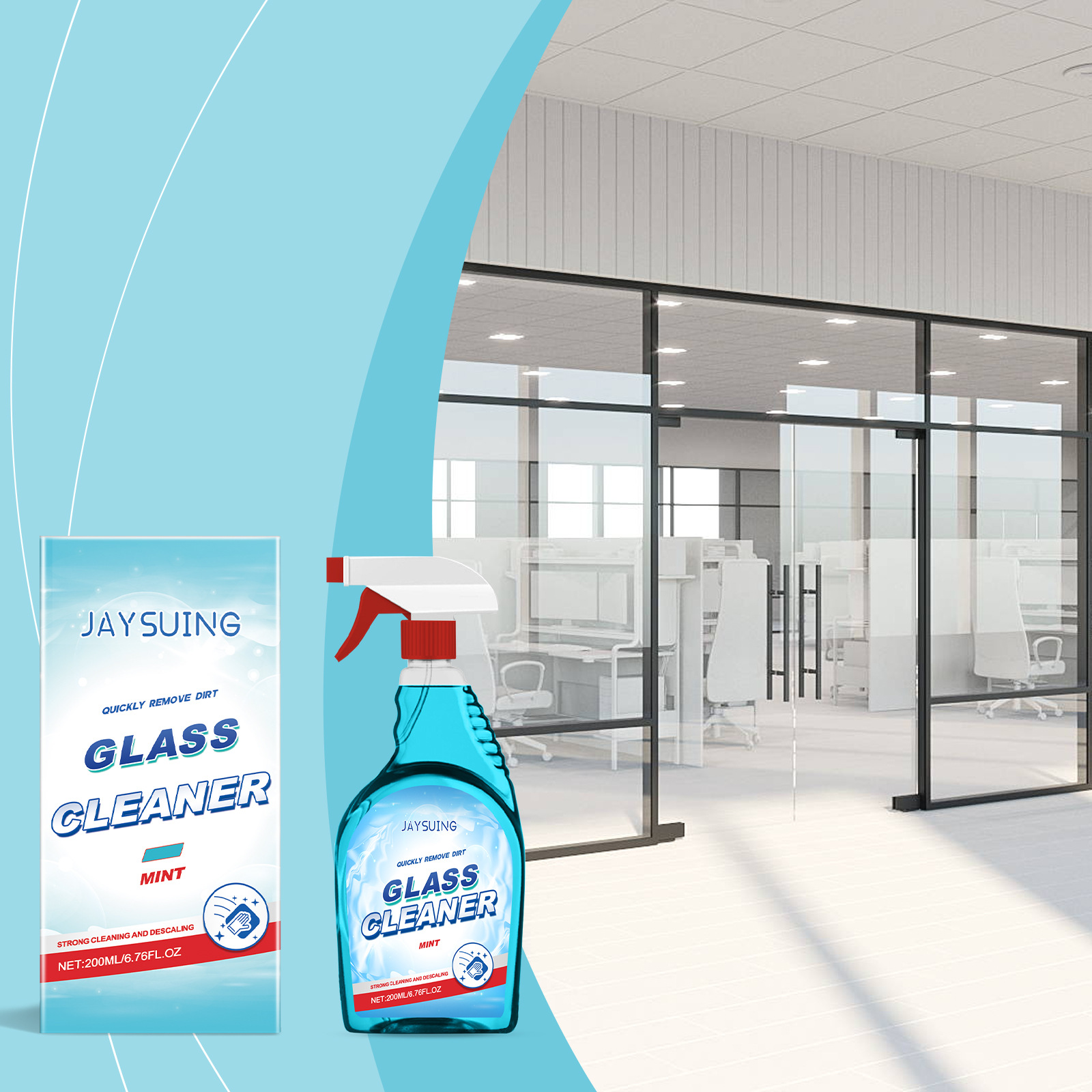 Glasreiniger Mit Minzduft – Entfernt Fett Und Staub Und Sorgt Für Strahlend Sauberes Glas – 200 Ml -- Biemmedue