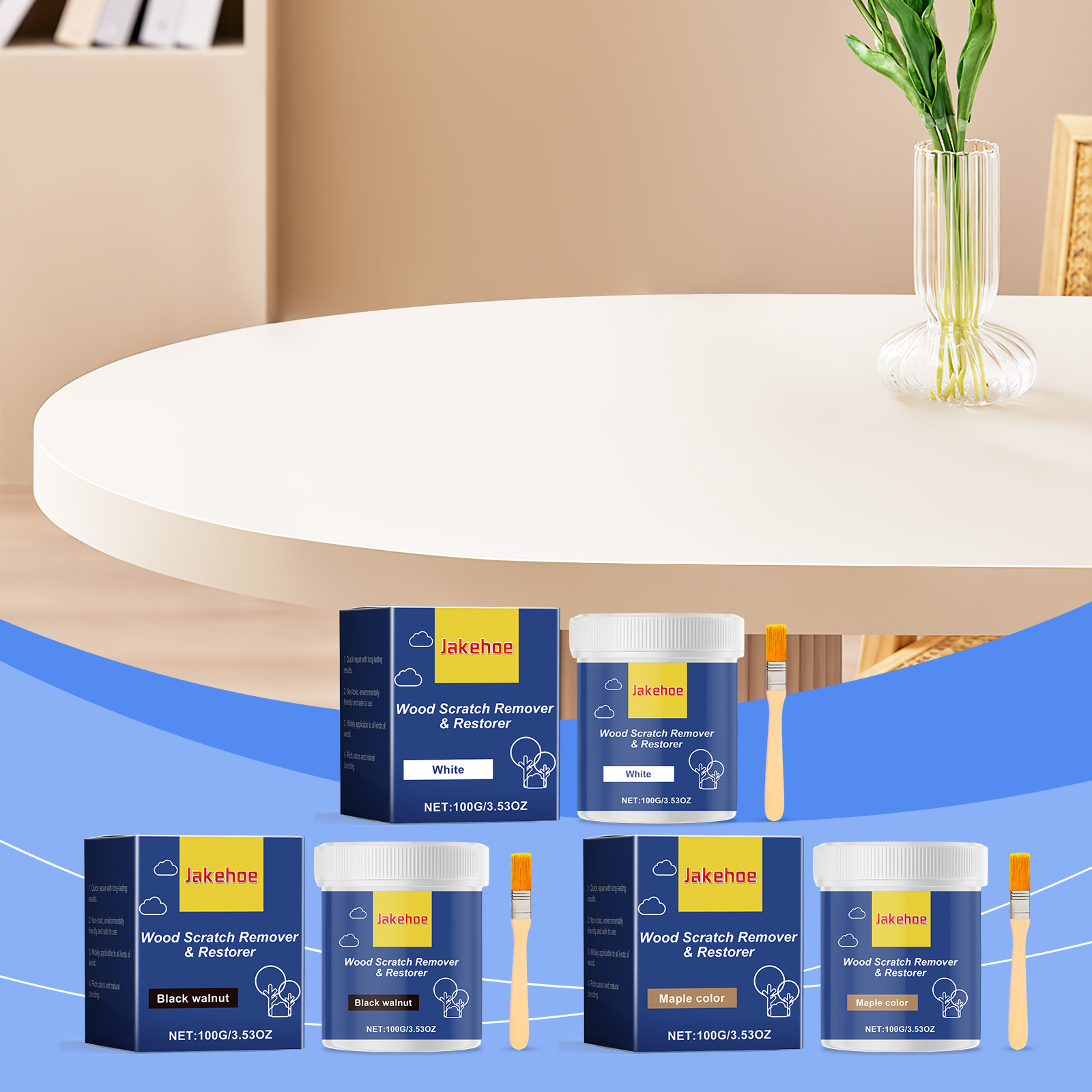 Holzmöbel-reparaturpaste – Weiß, Speziell Entwickelt Zum Aufarbeiten, Aufhellen, Polieren, Entfernen Von Kratzern Und Reparieren Von Holzmöbeln -- Biemmedue
