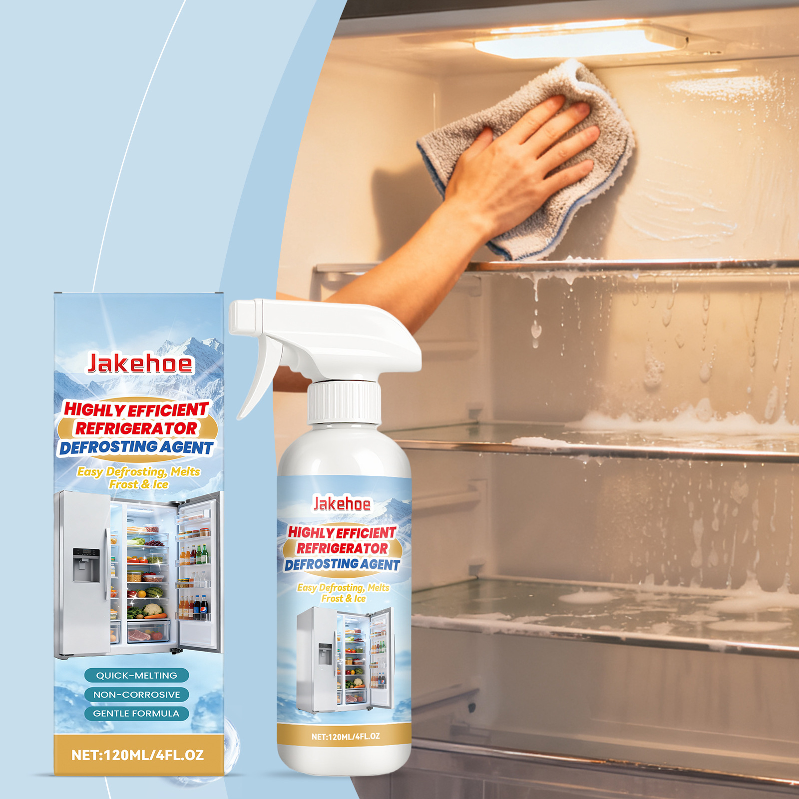 Kühlschrank-abtau-spray Für Haushaltskühlschränke Und -gefrierschränke, Praktisch Und Wiederverwendbar – 120 Ml -- Biemmedue
