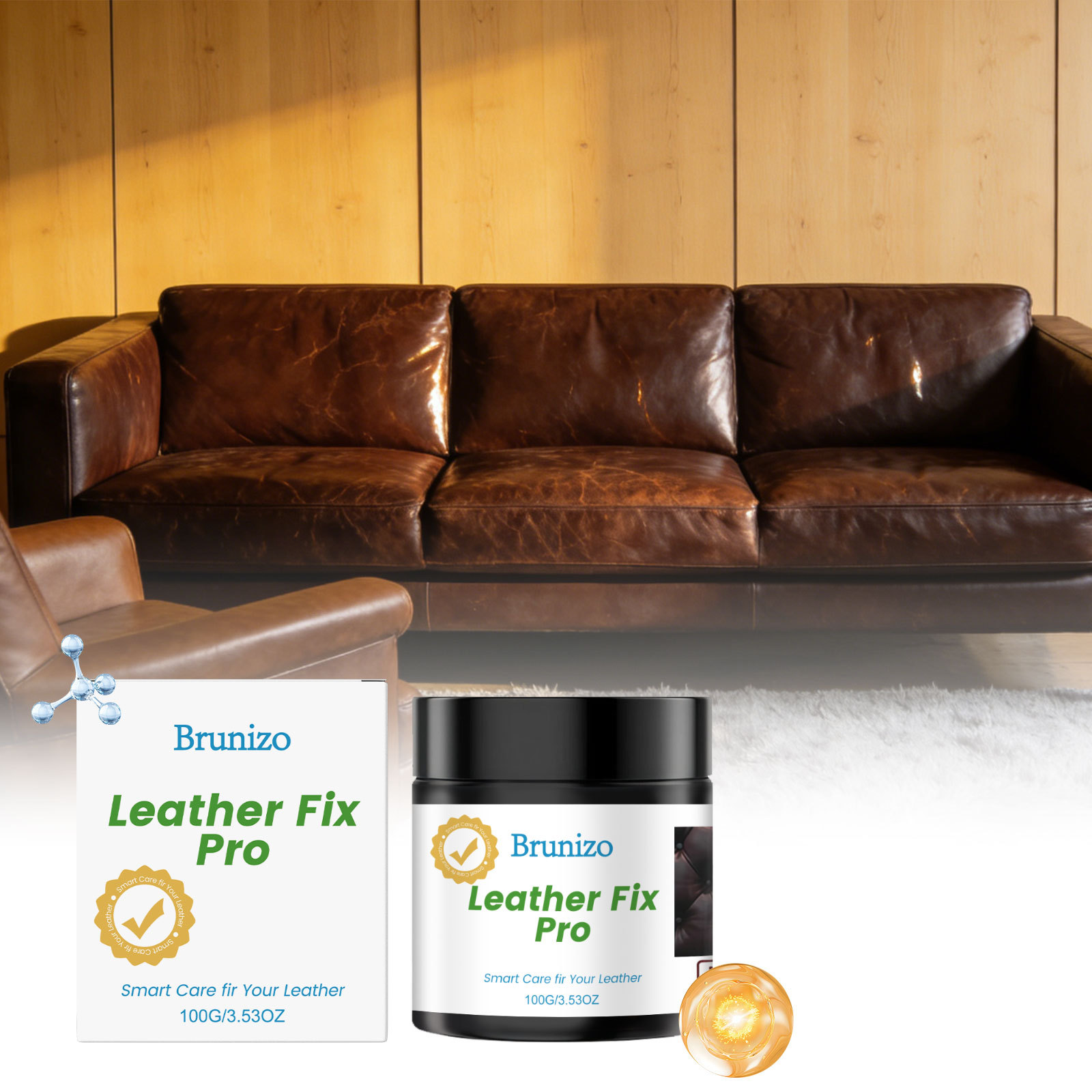 Leder- Und Wildlederpflegecreme Für Schuhe, Sofas Und Leder-/wildlederoberflächen – 100 G -- Biemmedue
