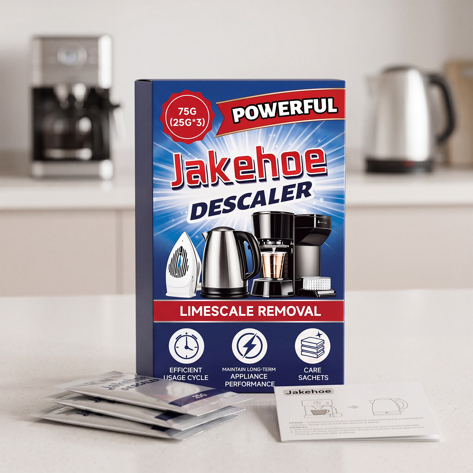 Mehrzweck-entkalker Für Wasserkocher, Kaffeemaschinen Und Andere Haushaltsgeräte - 75 G (25 G 3) -- Biemmedue