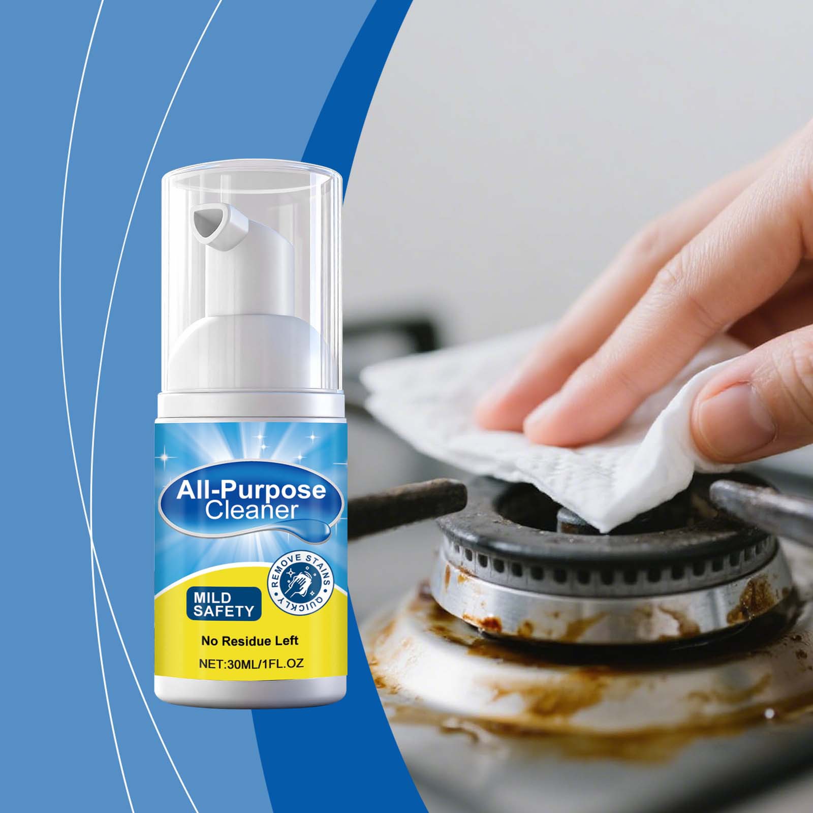 Mehrzweckreiniger Für Haushalt, Küche Und Bad, Entfernt Fett Und Wasserflecken Und Sorgt Für Tägliche Reinigung, Pflege Und Glanz – 30 Ml -- Biemmedue