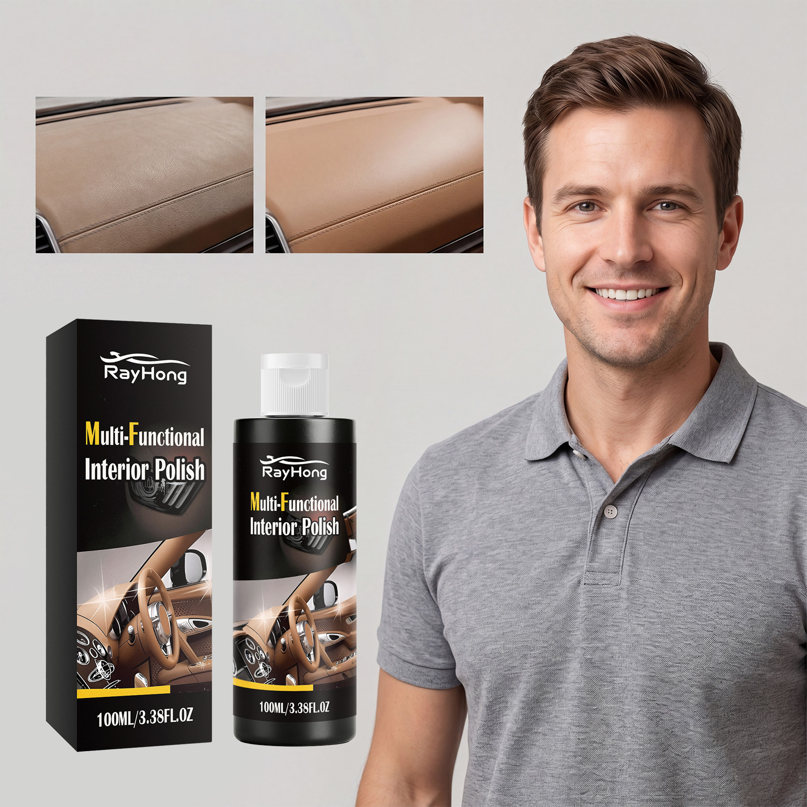 Multifunktionale Innenraumpolitur Zur Aufbereitung Von Armaturenbrettern, Lederreinigung, Kratzerentfernung Und Glanzverstärkung Ohne Beschädigung Der Oberflächen – 100 Ml -- Biemmedue