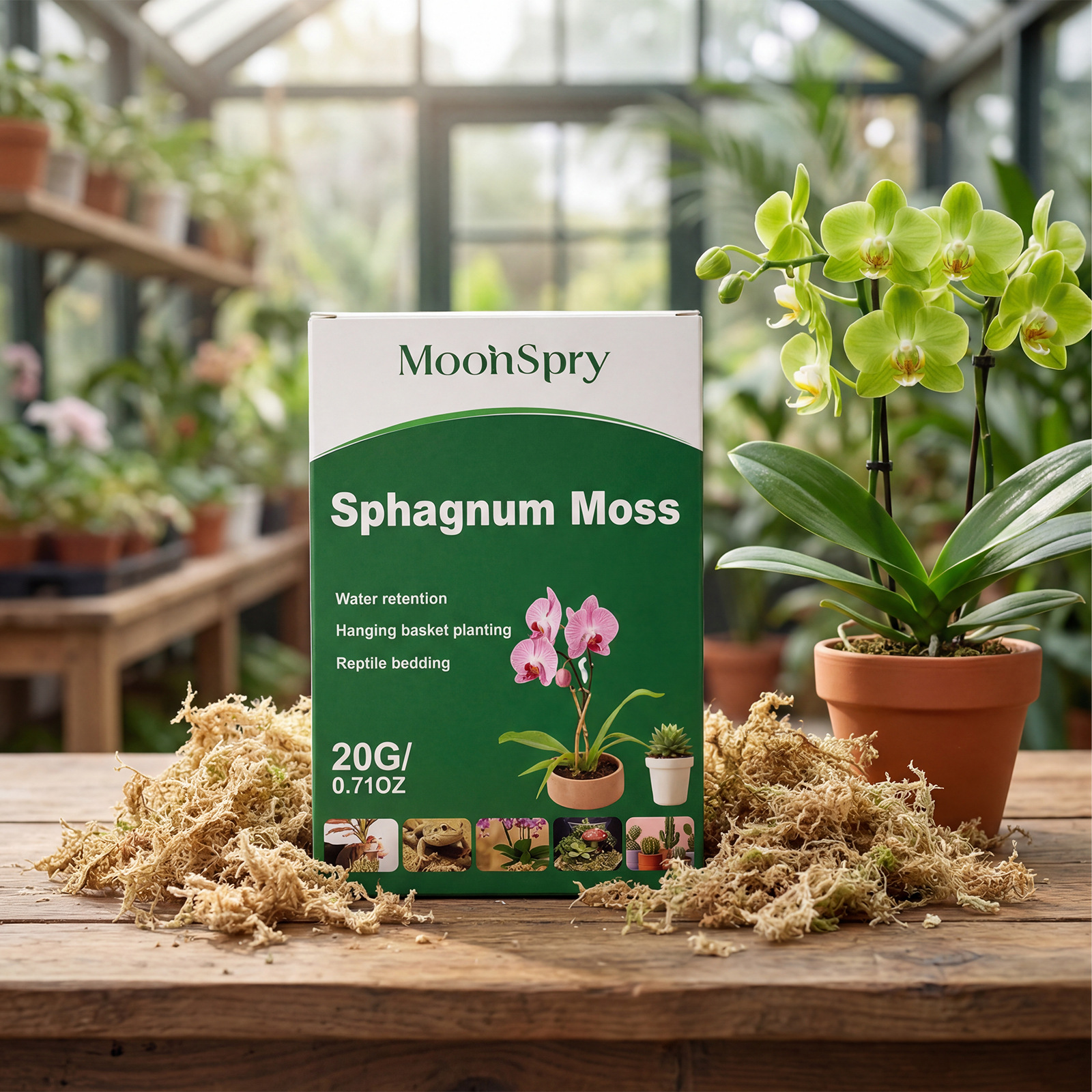 Multifunktionales Naturmoos, Fördert Pflanzenwachstum, Wasserspeicherung, Atmungsaktivität Und Gartenpflege – 20 G -- Biemmedue