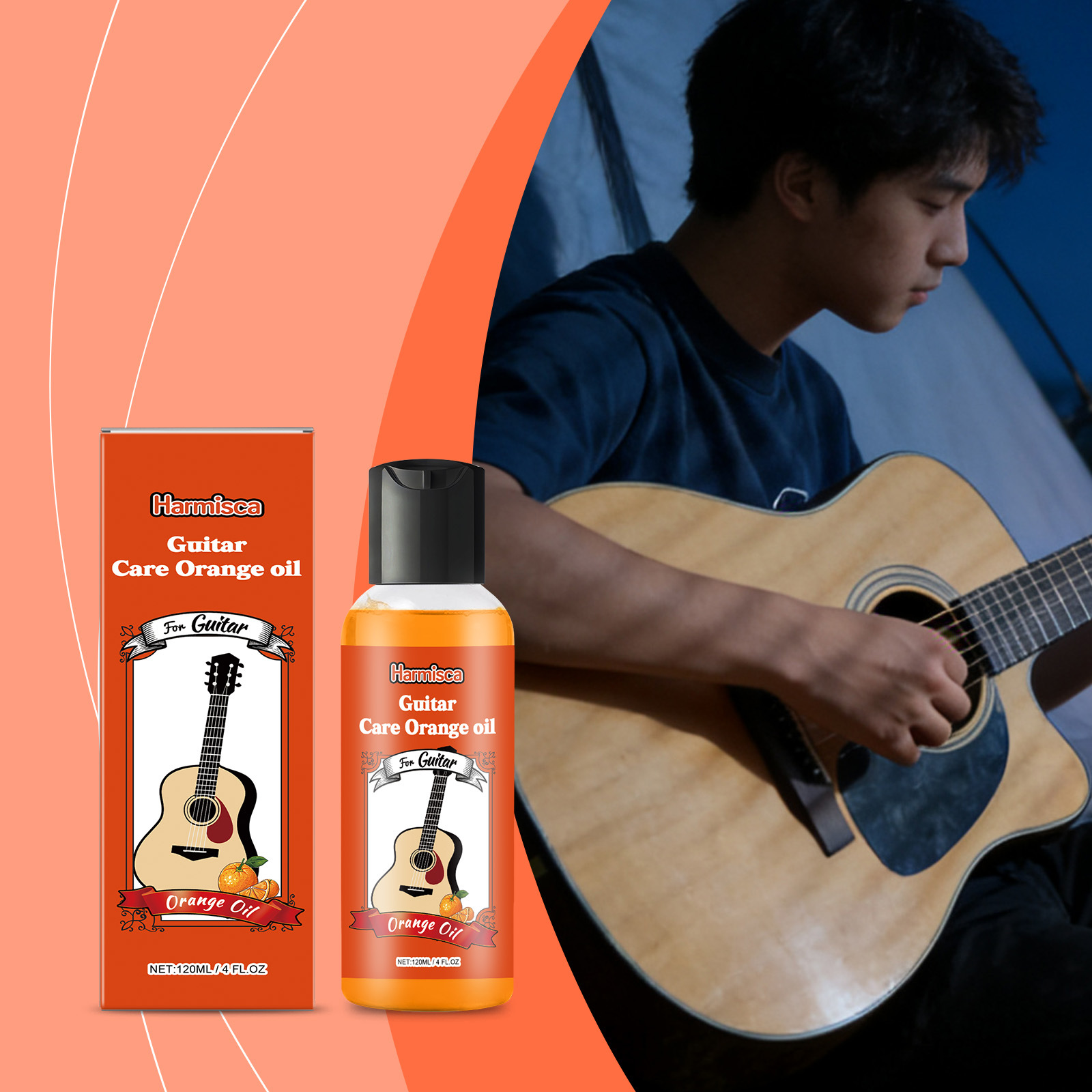 Orangenöl Zur Gitarrenpflege, Universelle Instrumentenpflege Für Gitarren, Klaviere, Erhus Und Violinen – 120 Ml -- Biemmedue