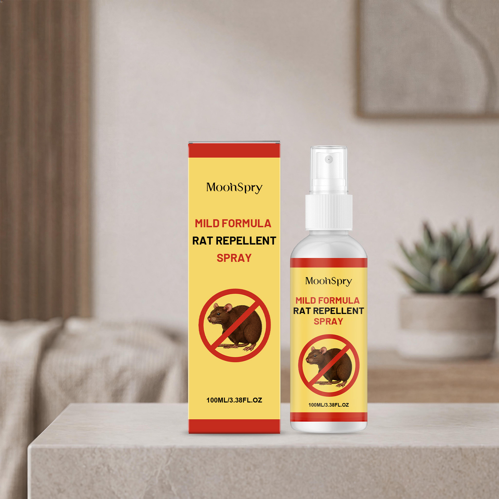 Pflanzliches Nagetierabwehrspray, Geeignet Für Den Täglichen Gebrauch In Wohnungen, Küchen Und Im Freien. 100 Ml. -- Biemmedue