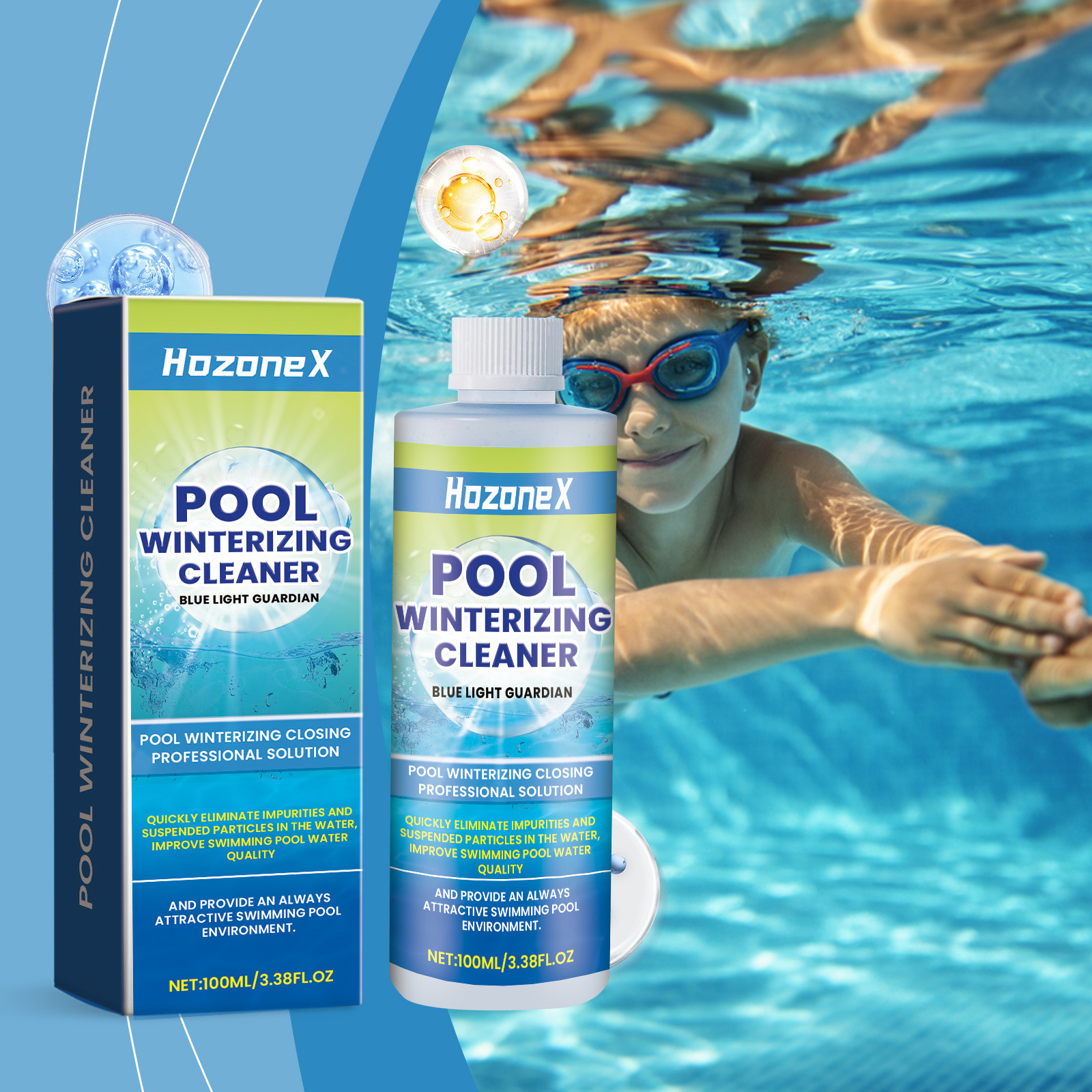 Poolwasserklärer Zur Verbesserung Der Wasserqualität In Privaten, Öffentlichen Und Freibädern – 100 Ml -- Biemmedue