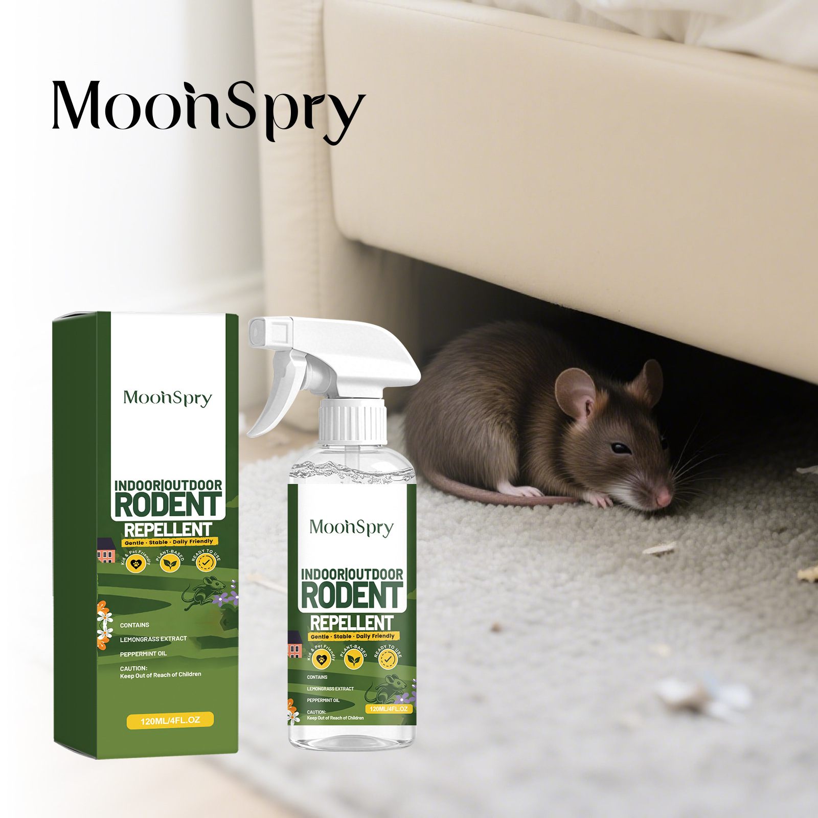 Rattenabwehrspray, Ungestört Und Bissfest, Geeignet Für Den Innen- Und Außenbereich. 120 Ml -- Biemmedue