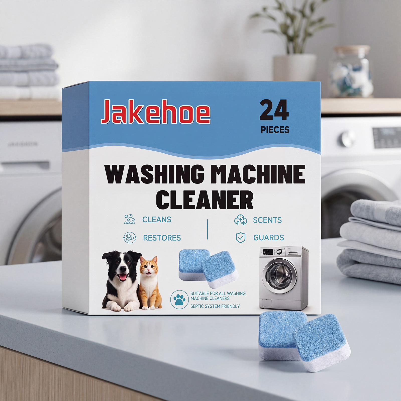 Reinigungstücher Für Die Waschmaschine – Sanfte, Tägliche Reinigung Zur Entfernung Von Flusen, Verunreinigungen Und Gerüchen – 24 Stück -- Biemmedue