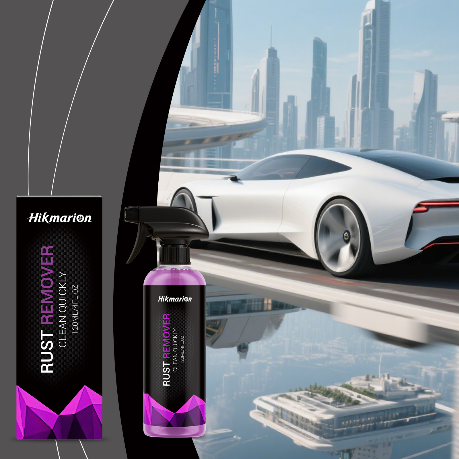 Rostentferner-spray Für Autos, Haushaltsgeräte, Schonende Reinigung, Mehrzweck-rostentferner Für Metall – 120 Ml -- Biemmedue