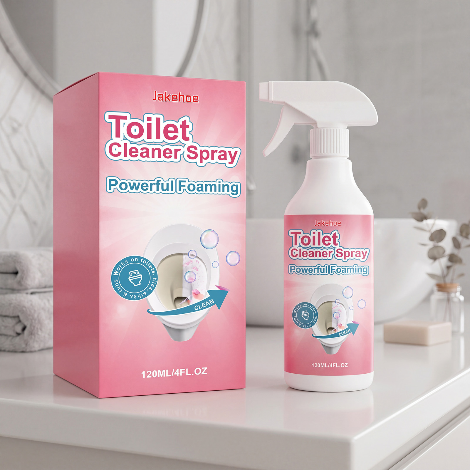 Schaum-toilettenreinigungsspray – 120 Ml Zur Entfernung Von Flecken Auf Keramik-toilettenschüsseln -- Biemmedue