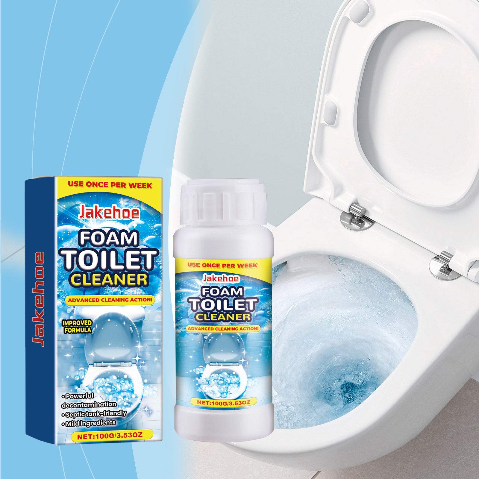 Schaum-toilettenreiniger – Entfernt Toilettenflecken, Urinflecken, Kalk Und Gerüche – 100 G -- Biemmedue