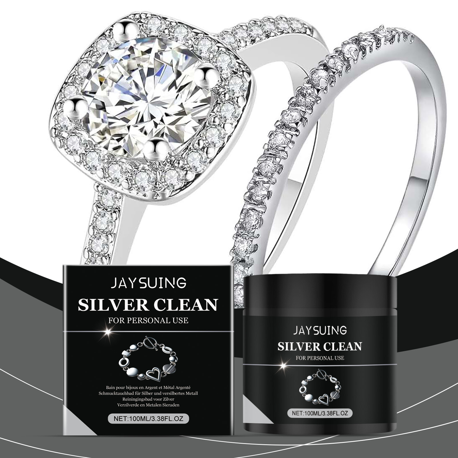 Silberschmuck-pflegelösung Für Ringe Und Uhrenketten – 100 Ml -- Biemmedue
