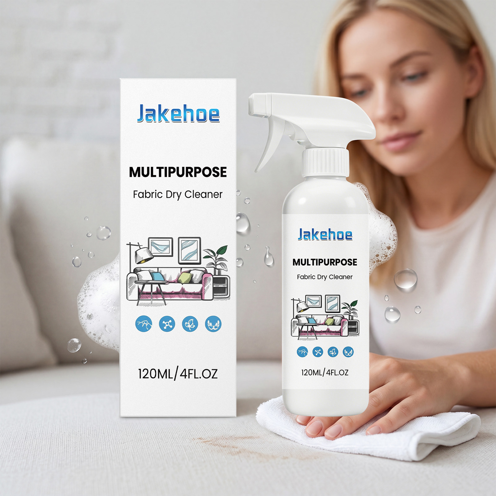 Sofareiniger, Allzweck-fleckenentferner Für Sofas Im Haushalt, Pflegemittel Für Textilien – 120 Ml -- Biemmedue